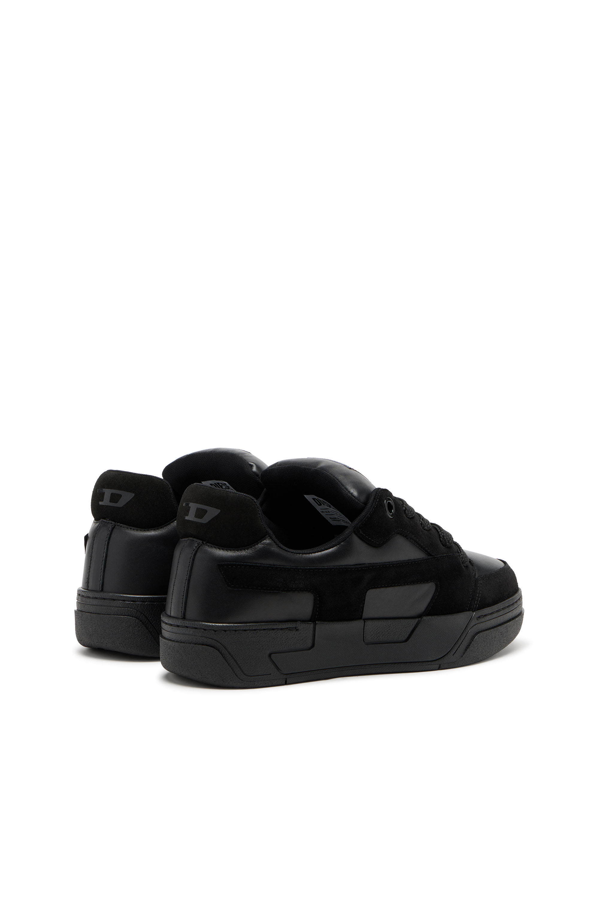 Diesel - S-D-OLLIE LOW, D-Ollie-Monochrome baskets en daim et cuir Homme in Noir - 3