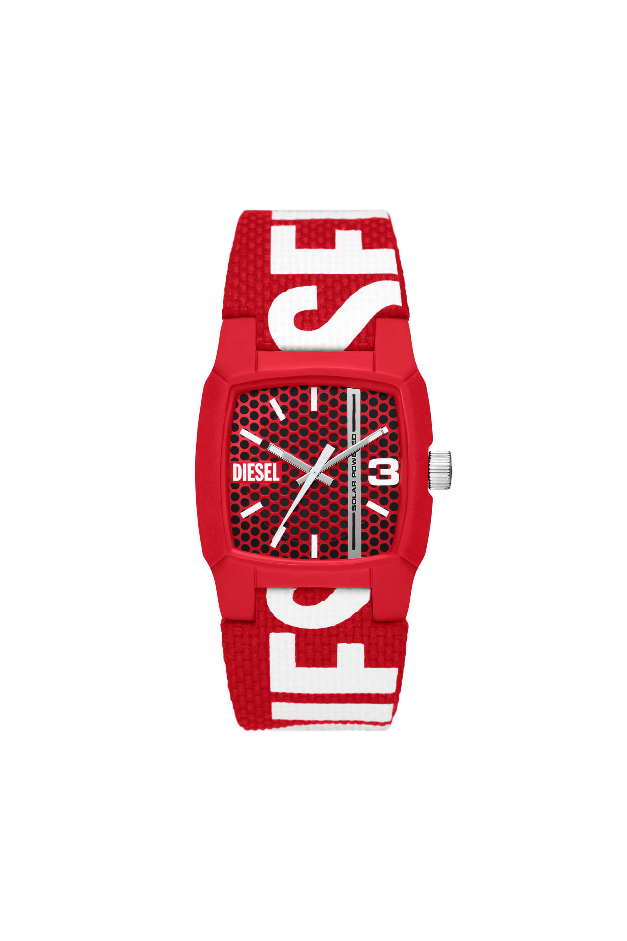 Diesel - DZ2168, Herren Cliffhanger rotem Chronograph in Rot/Wei&szlig; - 1