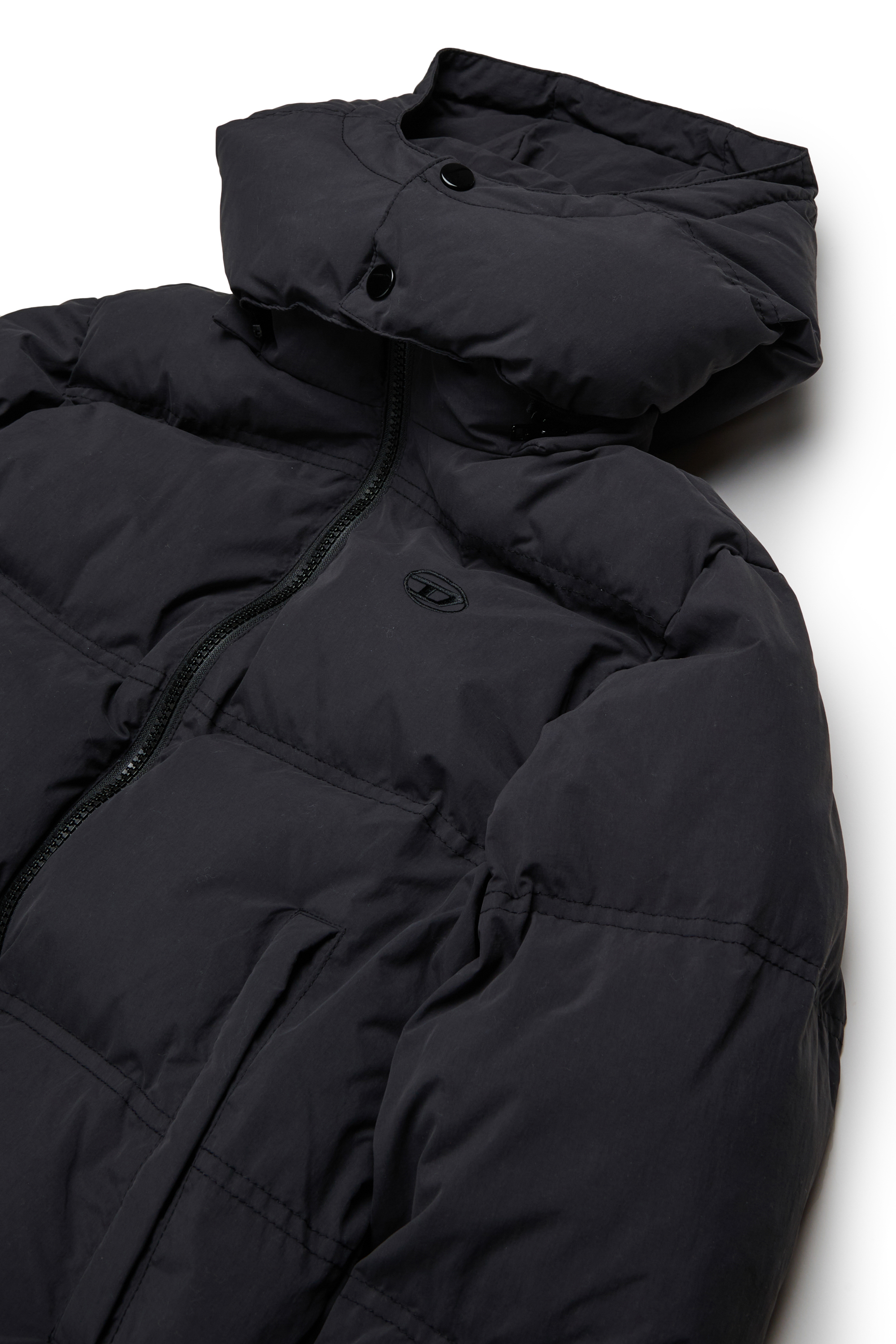 Diesel - JWRAVEEL, Giacca in nylon con cappuccio Unisex in Nero - 3