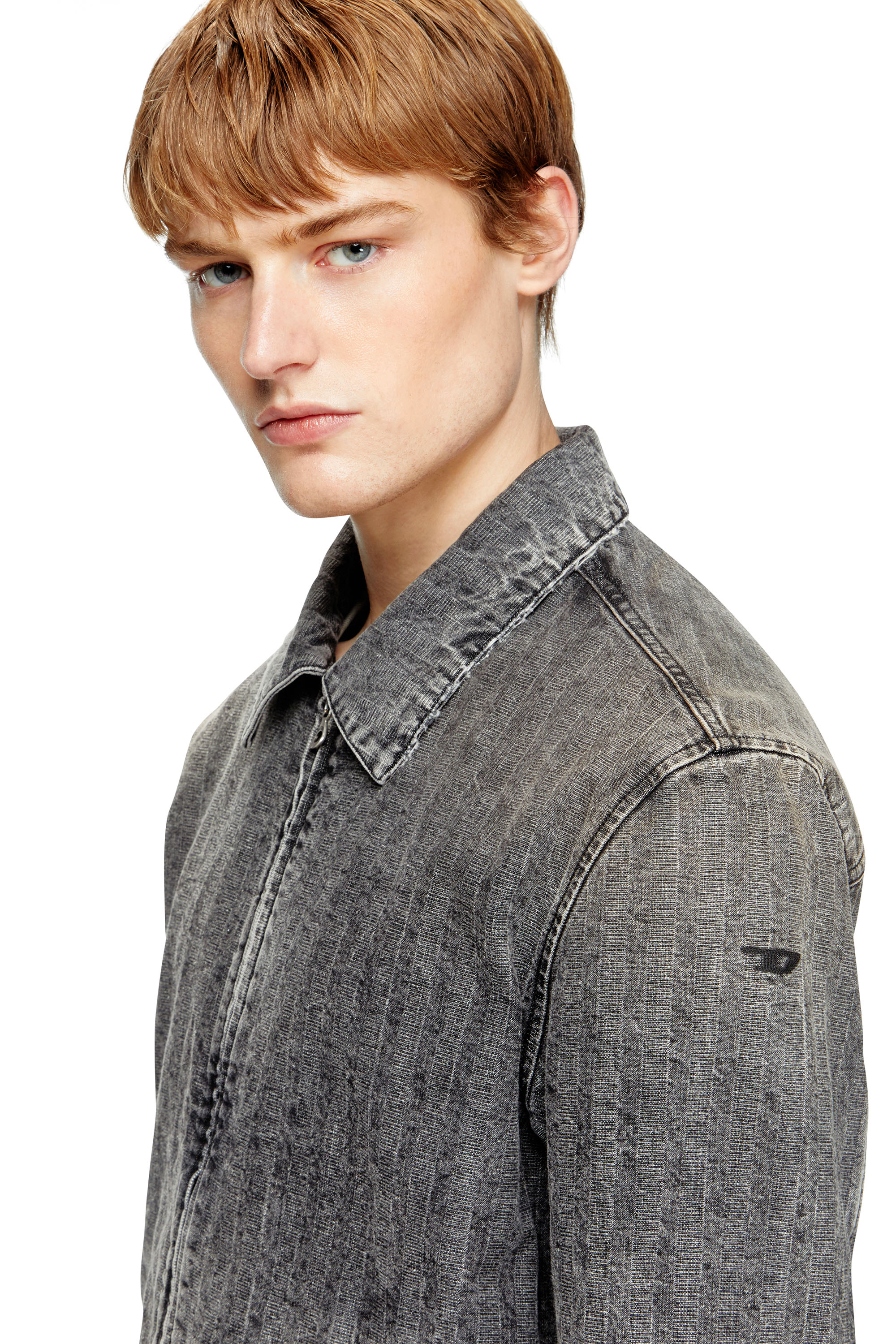 Diesel - D-ROHE, Blouson in denim herringbone Uomo in Nero - 5