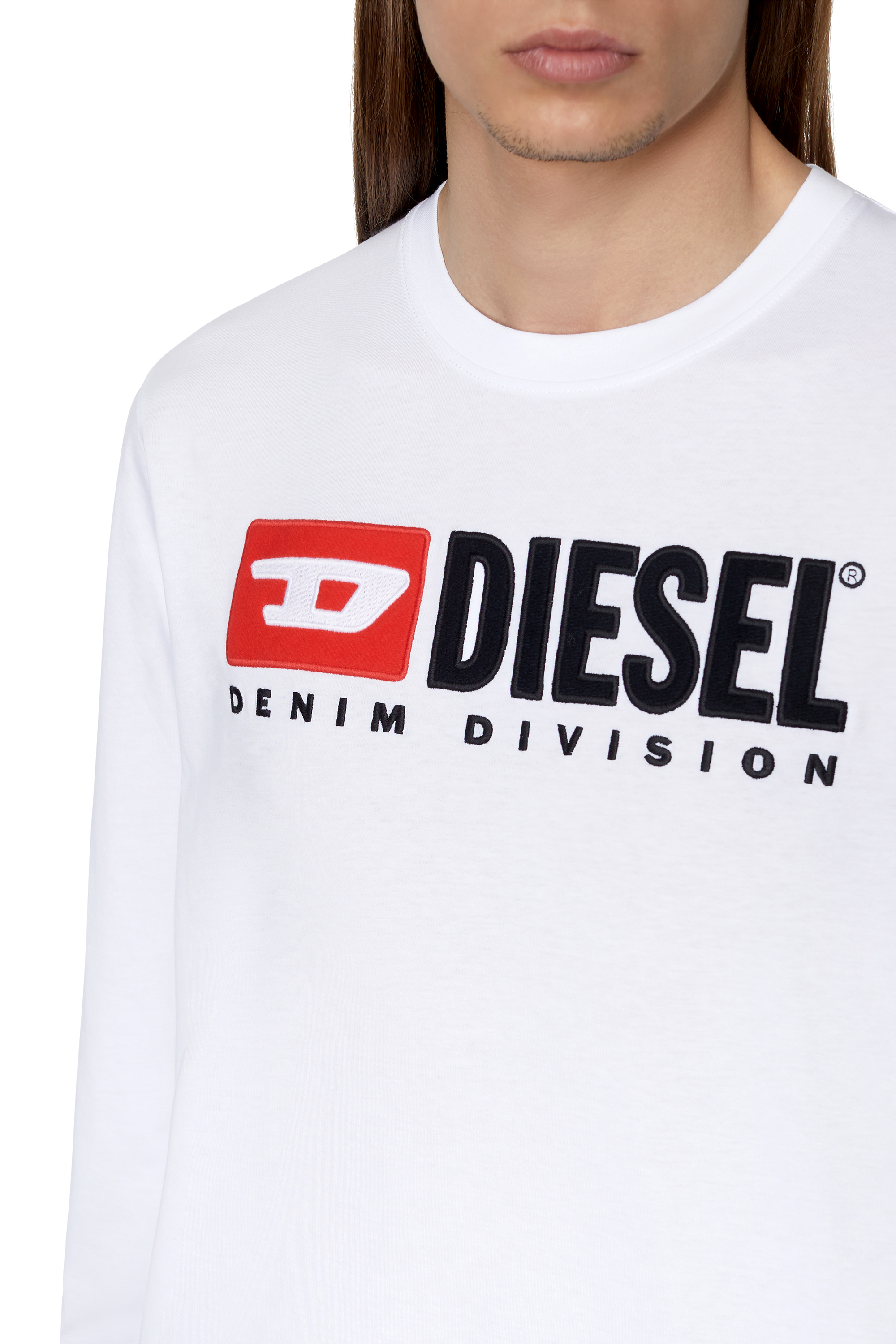 Diesel - T-JUST-LS-DIV, Bianco - Image 4