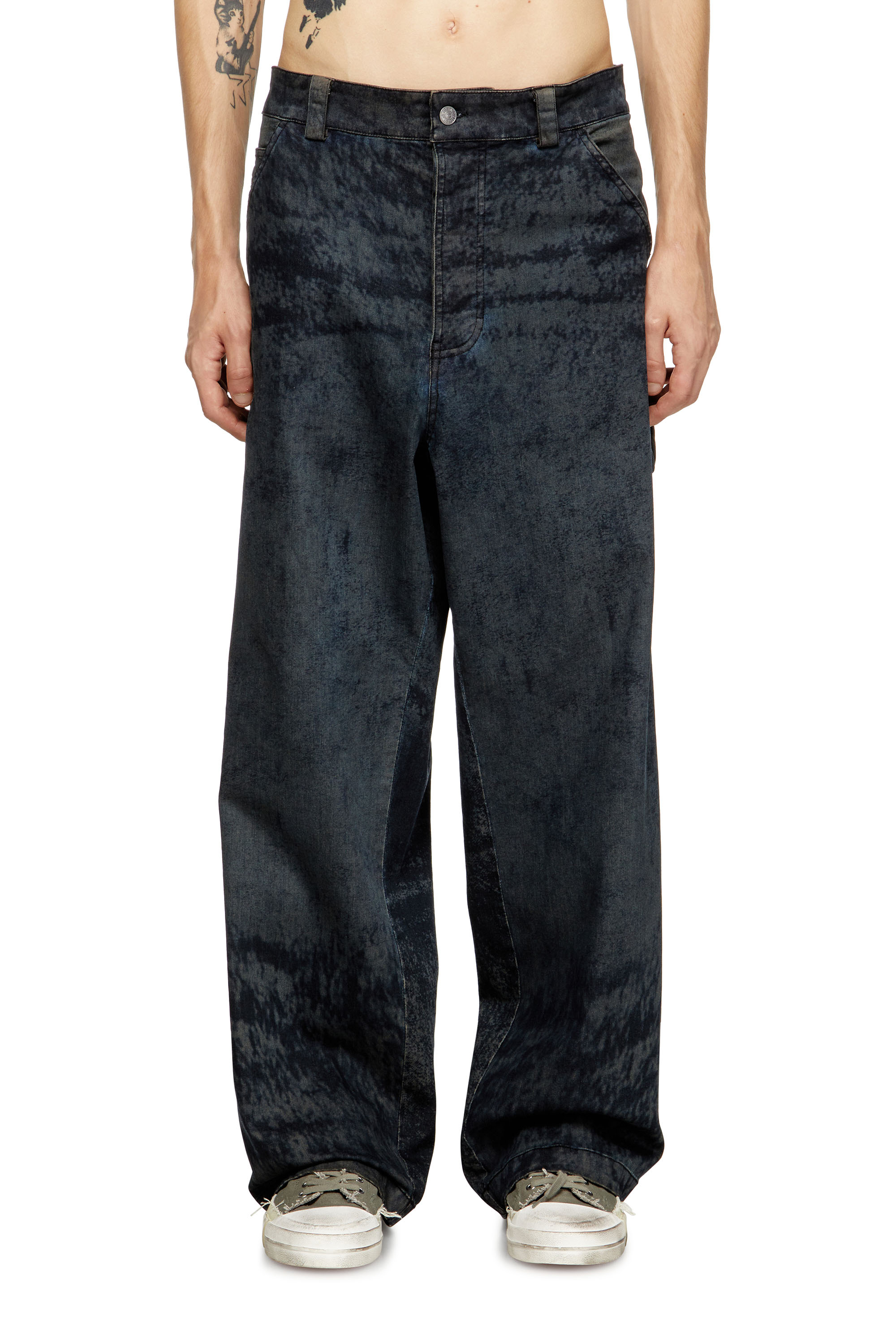 Diesel - P-LIVERY-B, Pantaloni utility in misto cotone Uomo in Nero - 3