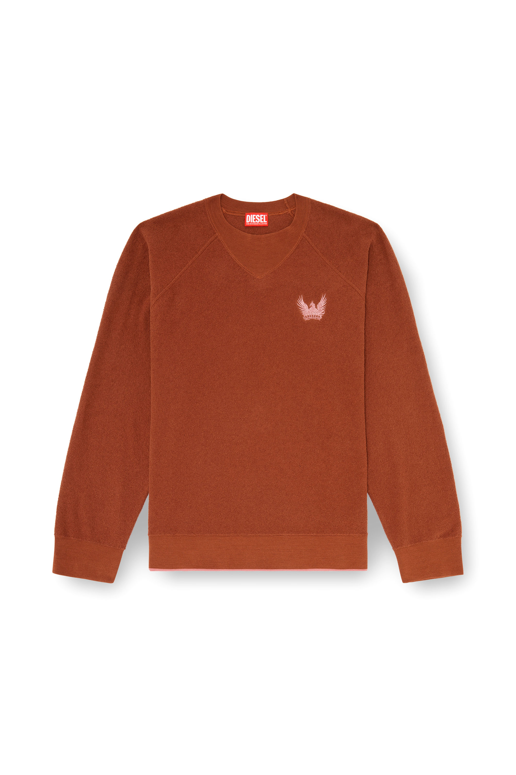 Diesel - K-RALFS, Herren Boucl&eacute;-Pullover mit Phoenix-Stickerei in null - 2