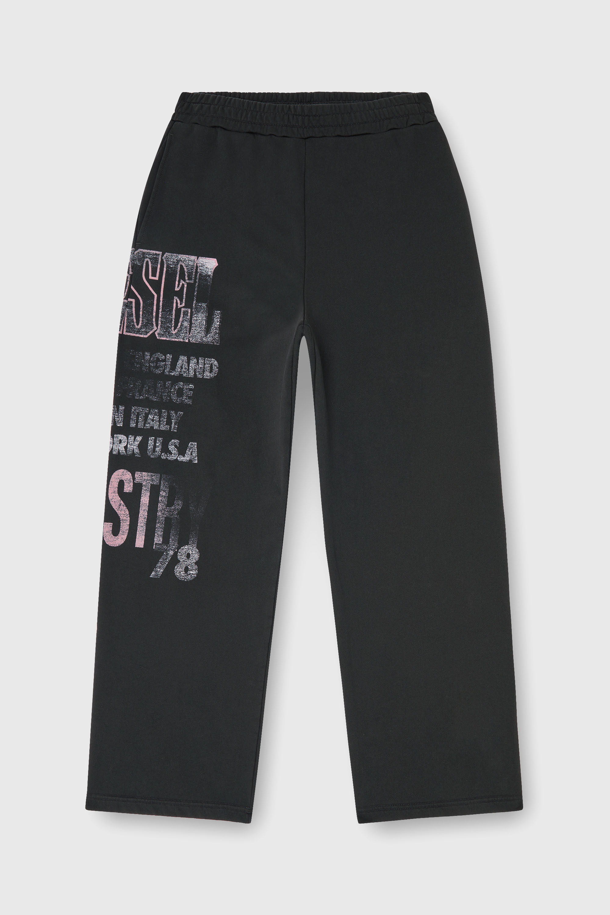 Diesel - P-ILL, Pantaloni da tuta con grafiche da concerto Uomo in Nero - 2