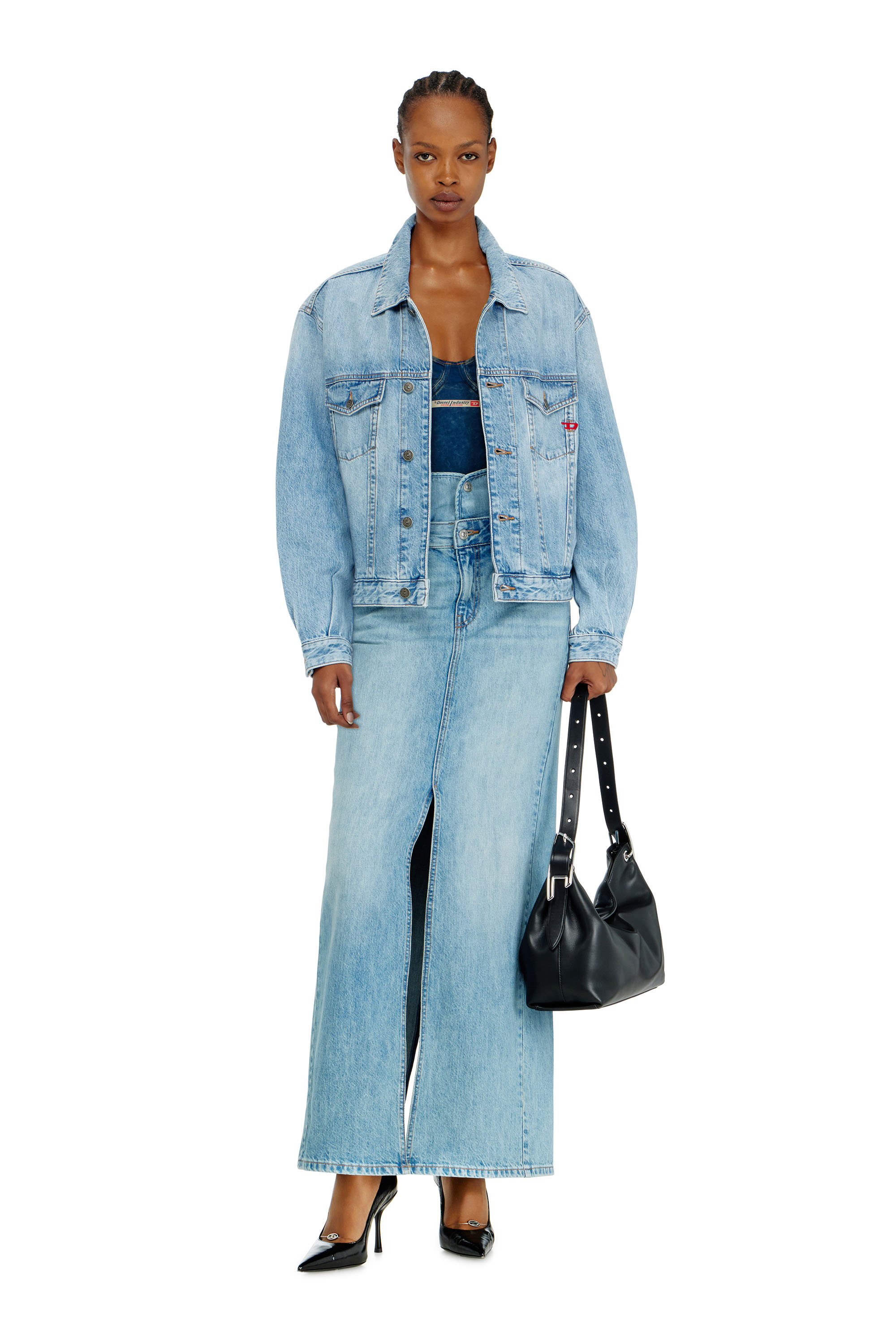 Diesel - D-RANGER, Giacca trucker in denim Unisex in Blu - 7
