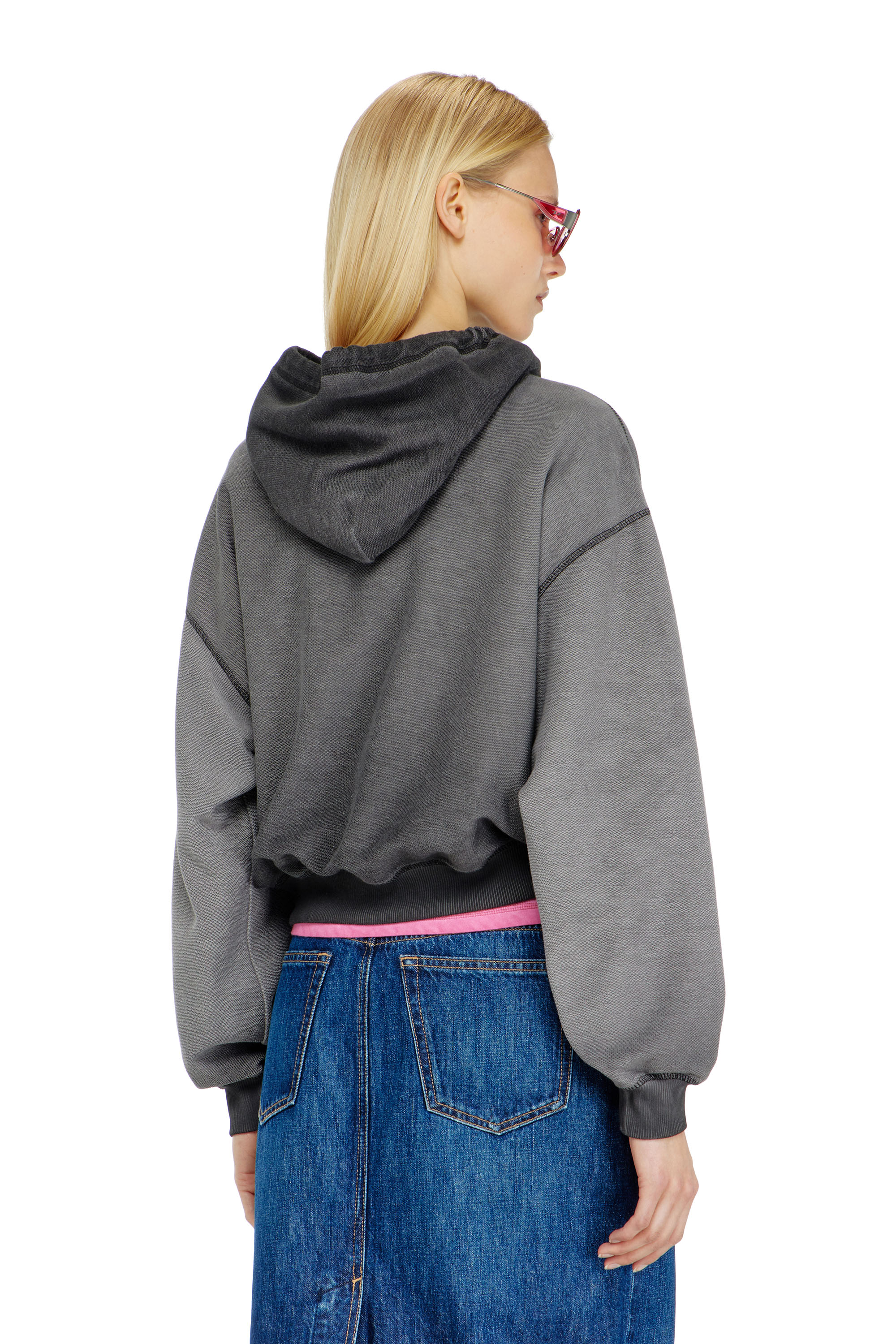 Diesel - F-SUNNY-HOOD, Hoodie con stampa d&eacute;vor&eacute; Donna in ToBeDefined - 4