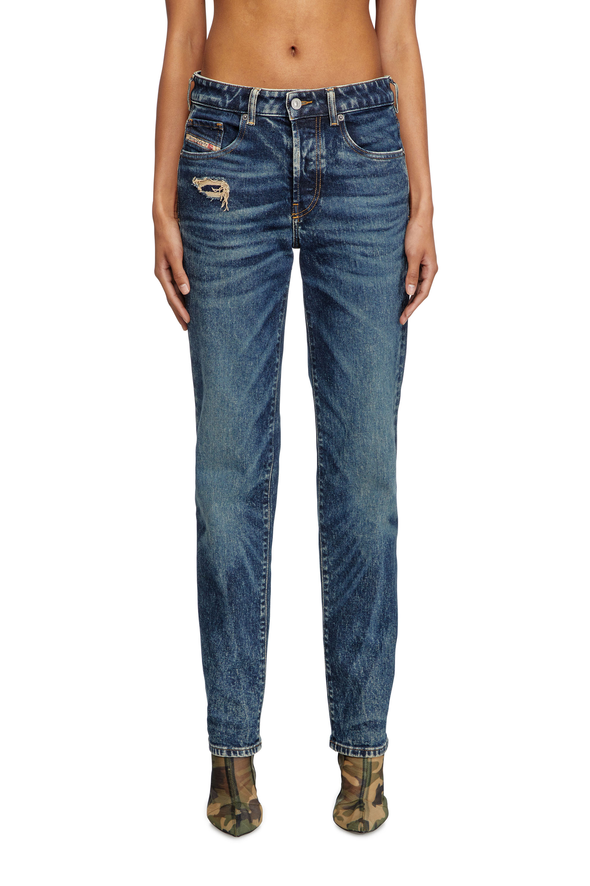 Diesel - Regular Jeans 1989 D-Mine 007Y3 Donna, Blu Scuro - Image 3