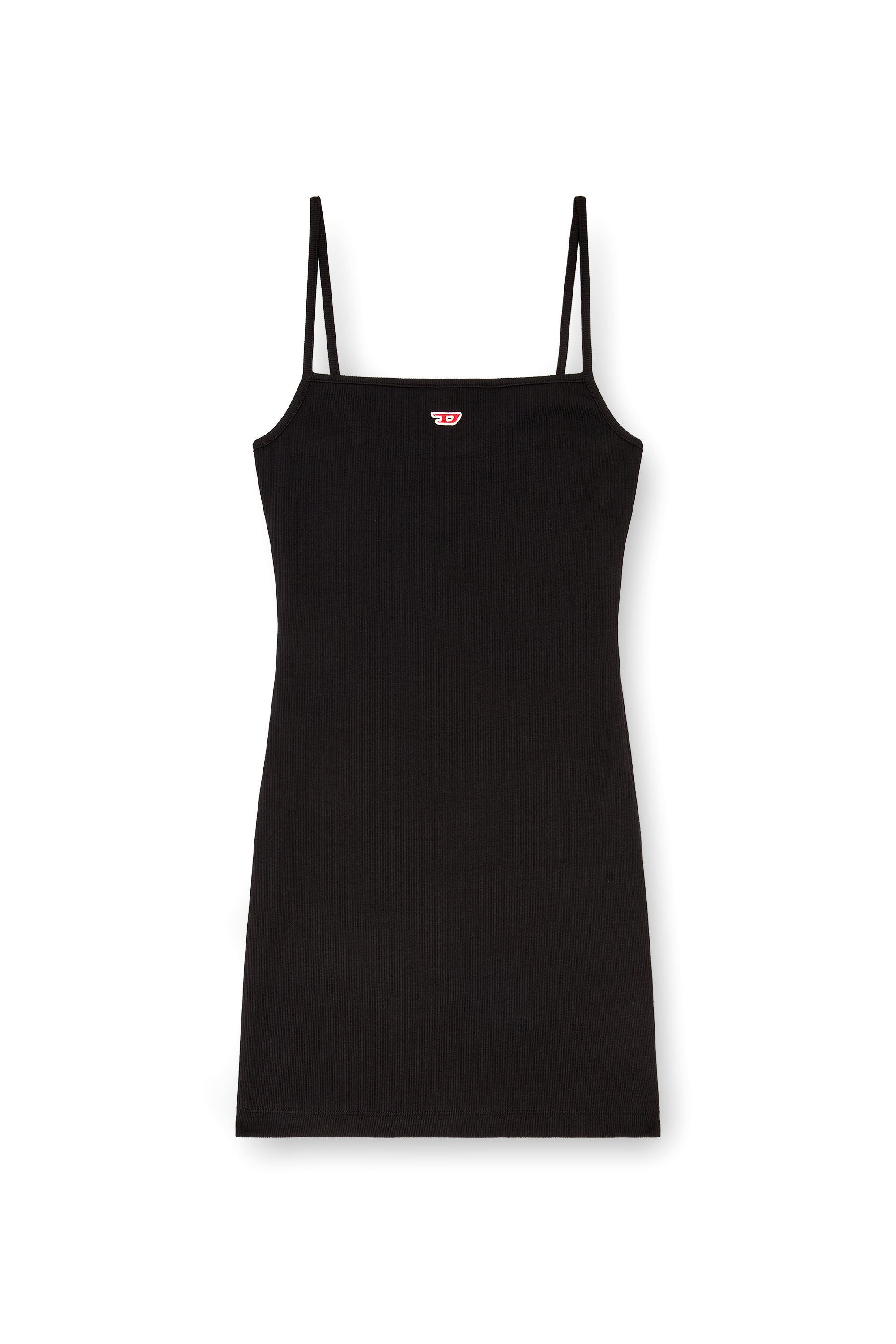 Diesel - D-HOPY-D, Woman Short slip dress with D logo in Black - Image 2