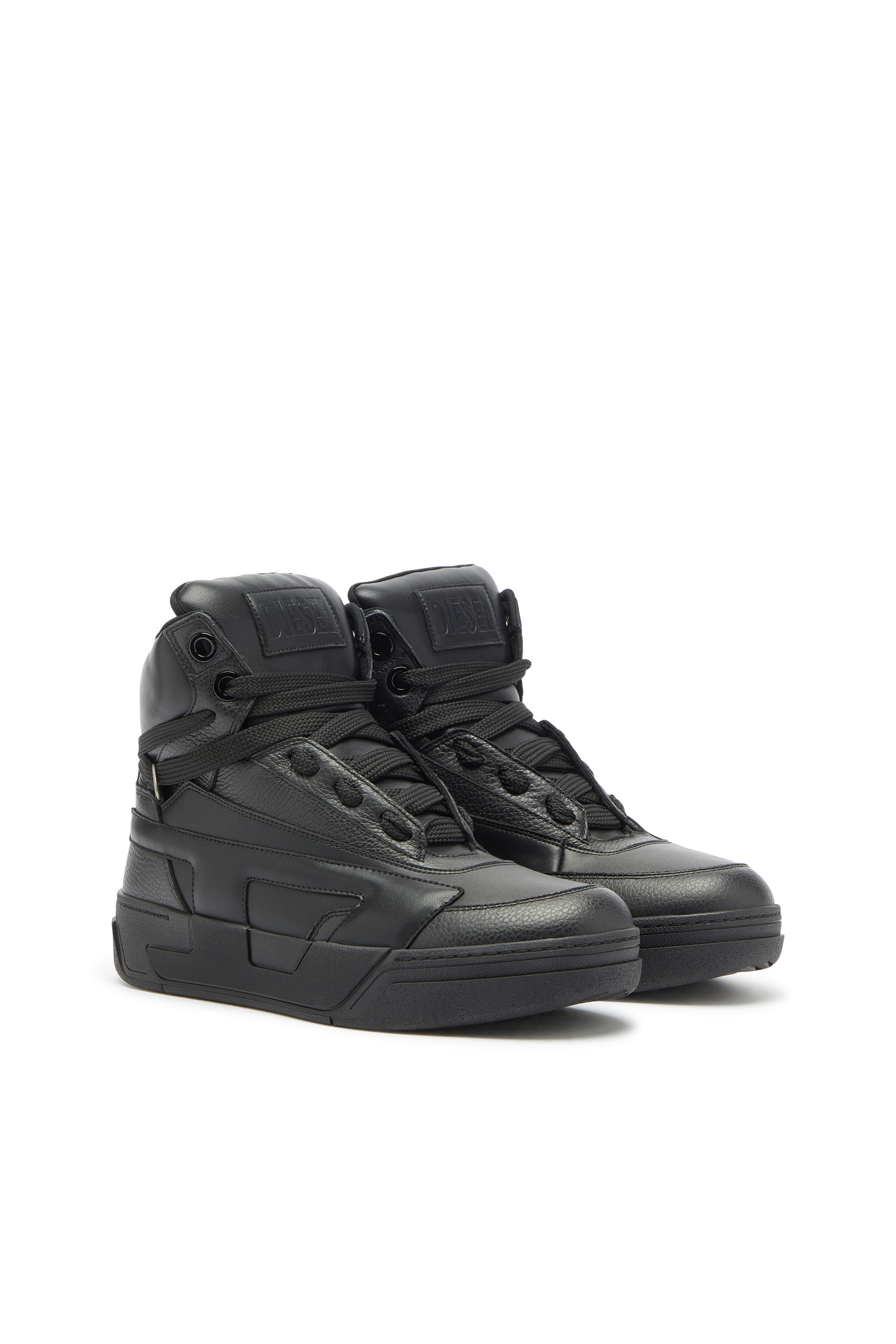 Diesel - S-D-OLLIE MID, Herren S-D-Ollie - High-Top-Sneaker aus Leder mit D-Logo in Schwarz - 2
