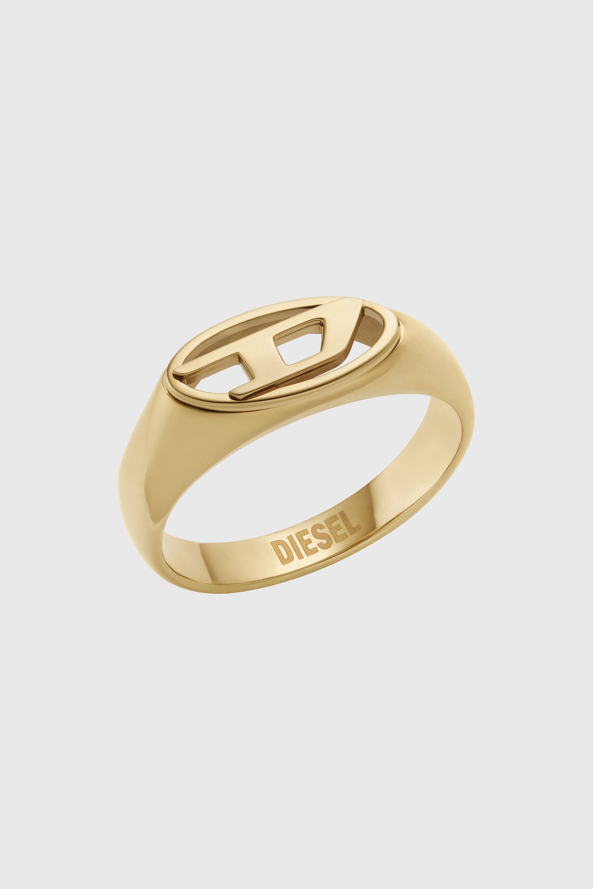 Diesel - DX1588710 JEWEL, Unisex Siegelring aus goldfarbenem Edelstahl in Gold - 1