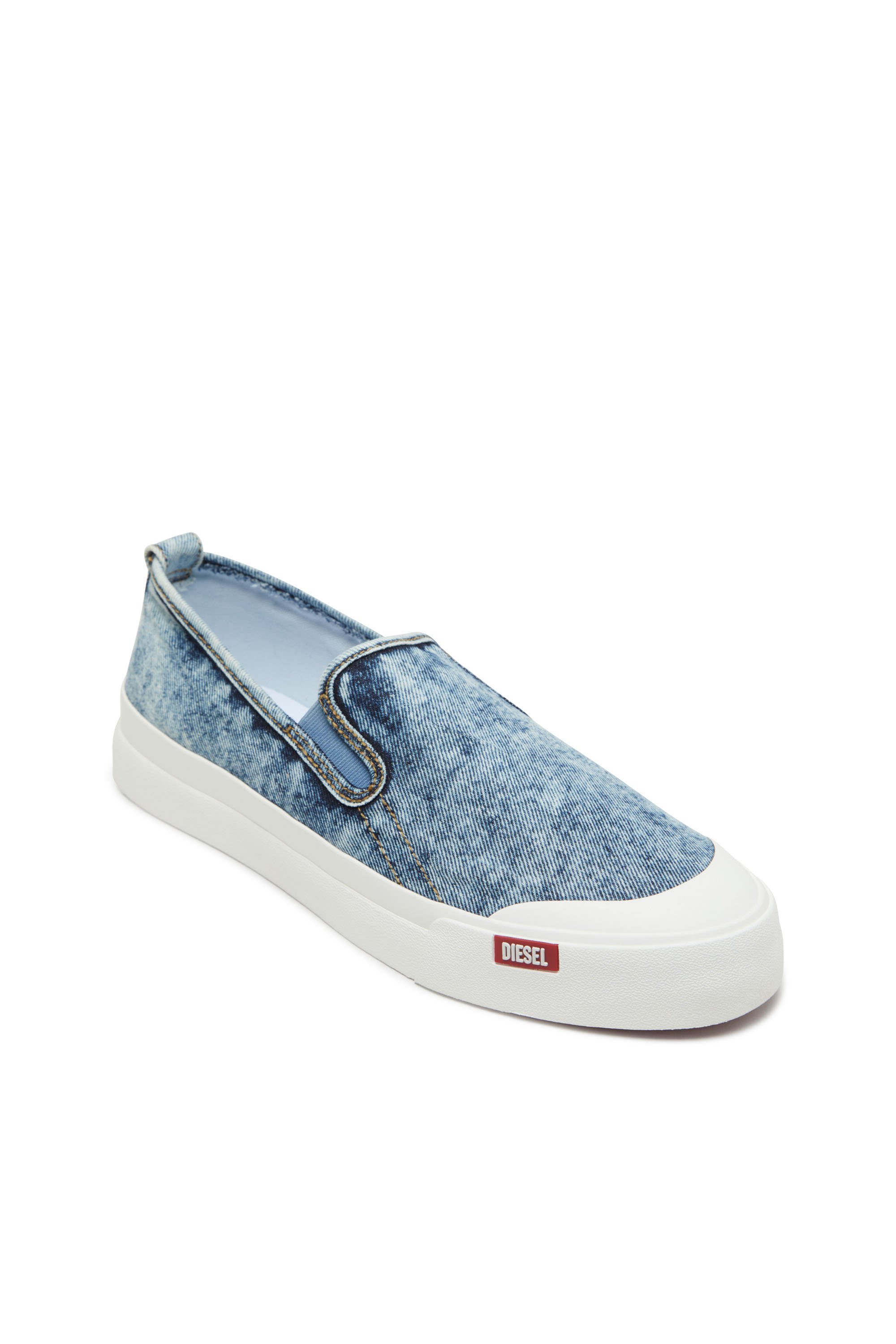 Diesel - S-ATHOS NMD SO, Sneakers slip-on en denim Homme in Bleu - 6