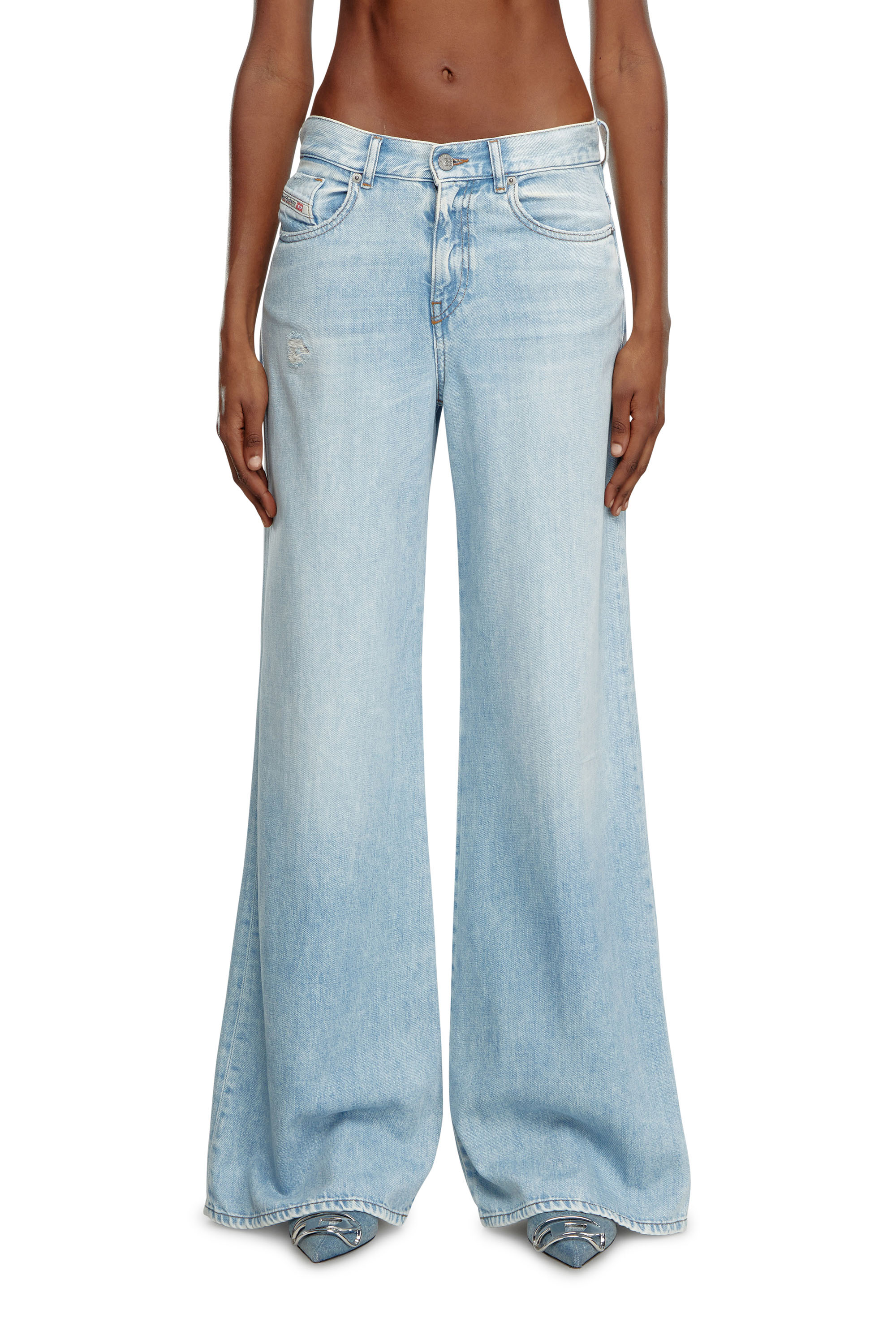 Diesel - Flare Jeans 1978 D-Akemi 068MQ Donna, Blu Chiaro - Image 2