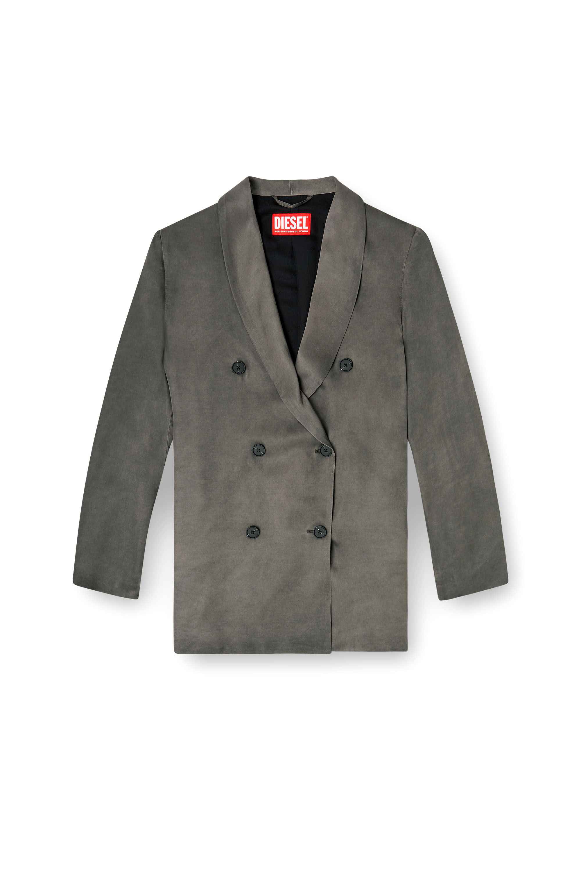 Diesel - G-AVINA-S1, Blazer un viscosa fluida dirt-wash Donna in Grigio - 3