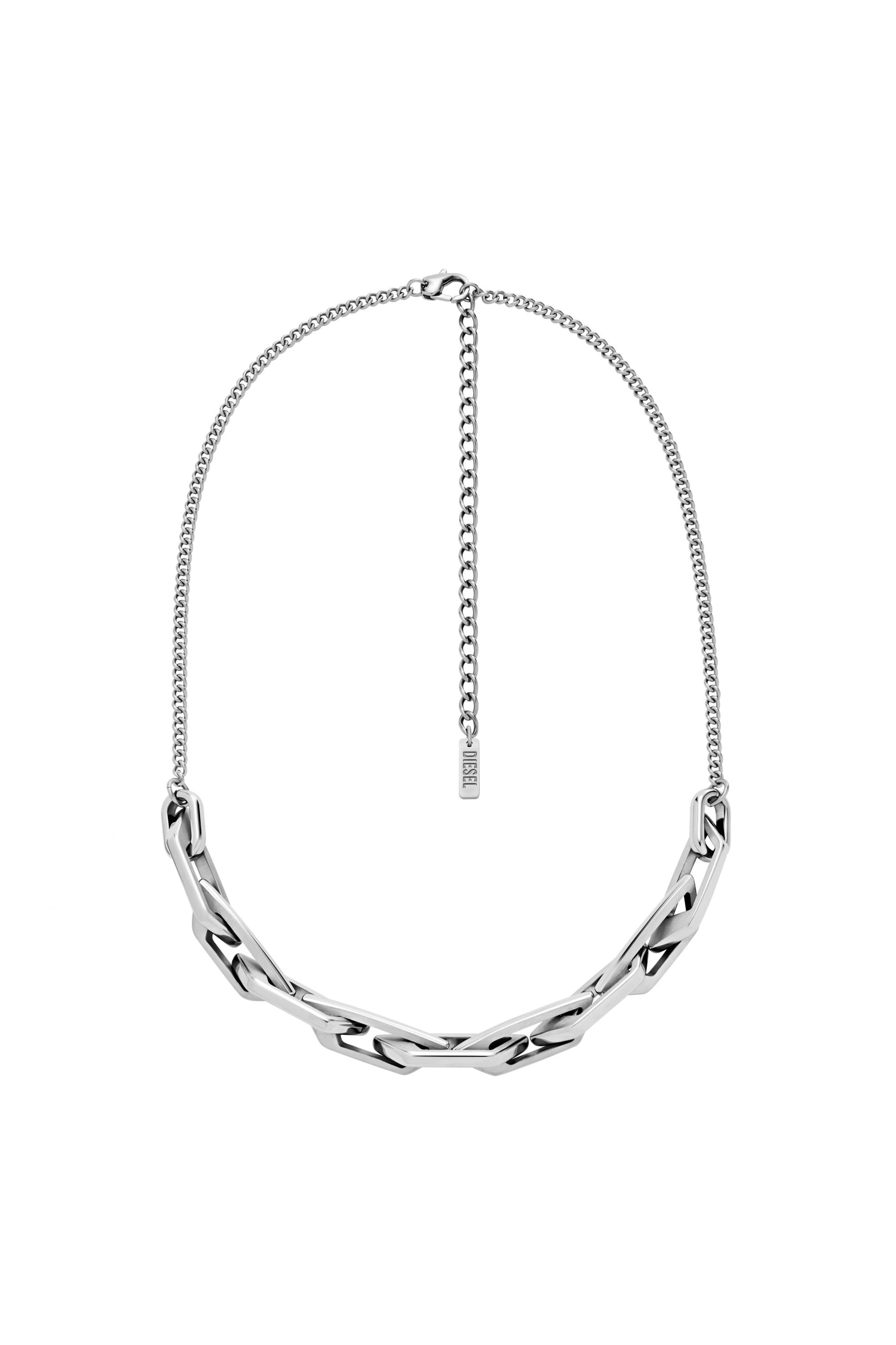 Diesel - DX1578040 JEWEL, Collier chaîne en acier inoxydable Mixte in Gris argenté - 1