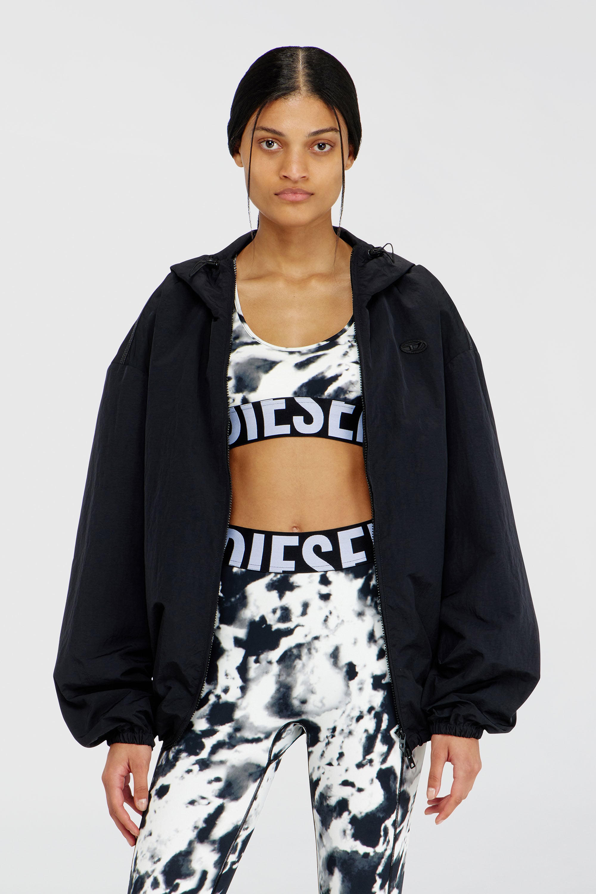 Diesel - ALLISON-D-POP, Soutien-gorge de sport en microfibre imprim&eacute;e Femme in Polychrome - 1