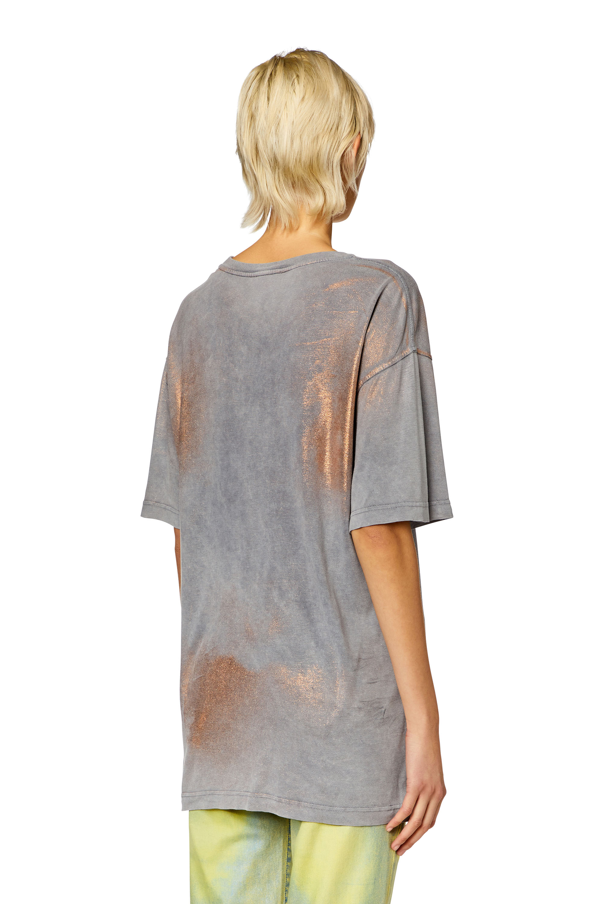 Diesel - T-BUXT, T-shirt con sfumature metalliche Donna in Multicolor - 4