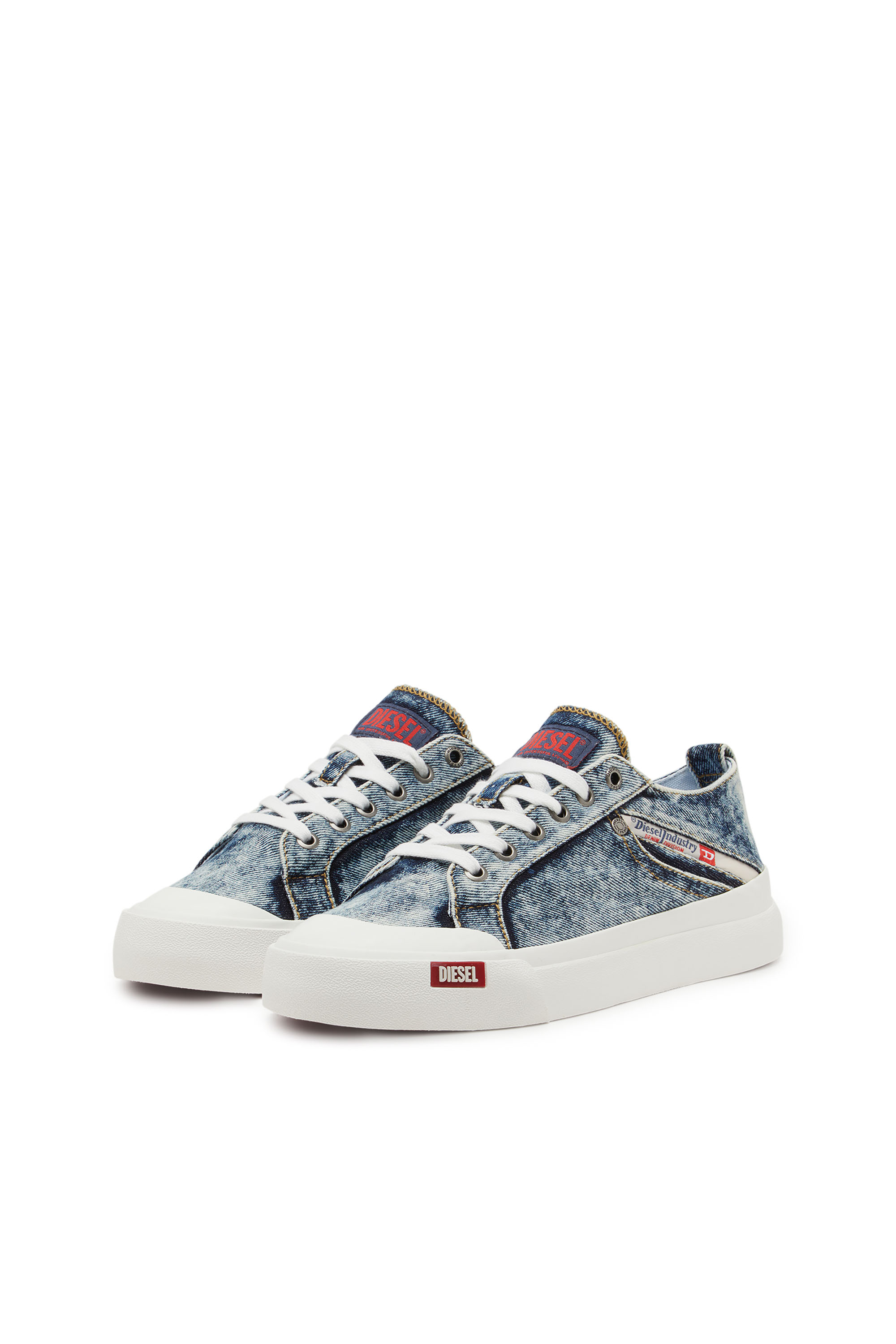S-ATHOS NMD LOW W, Bleu Diesel - S-ATHOS NMD LOW W, S-Athos-Sneakers en denim avec détail de poche Femme in Bleu - 8
