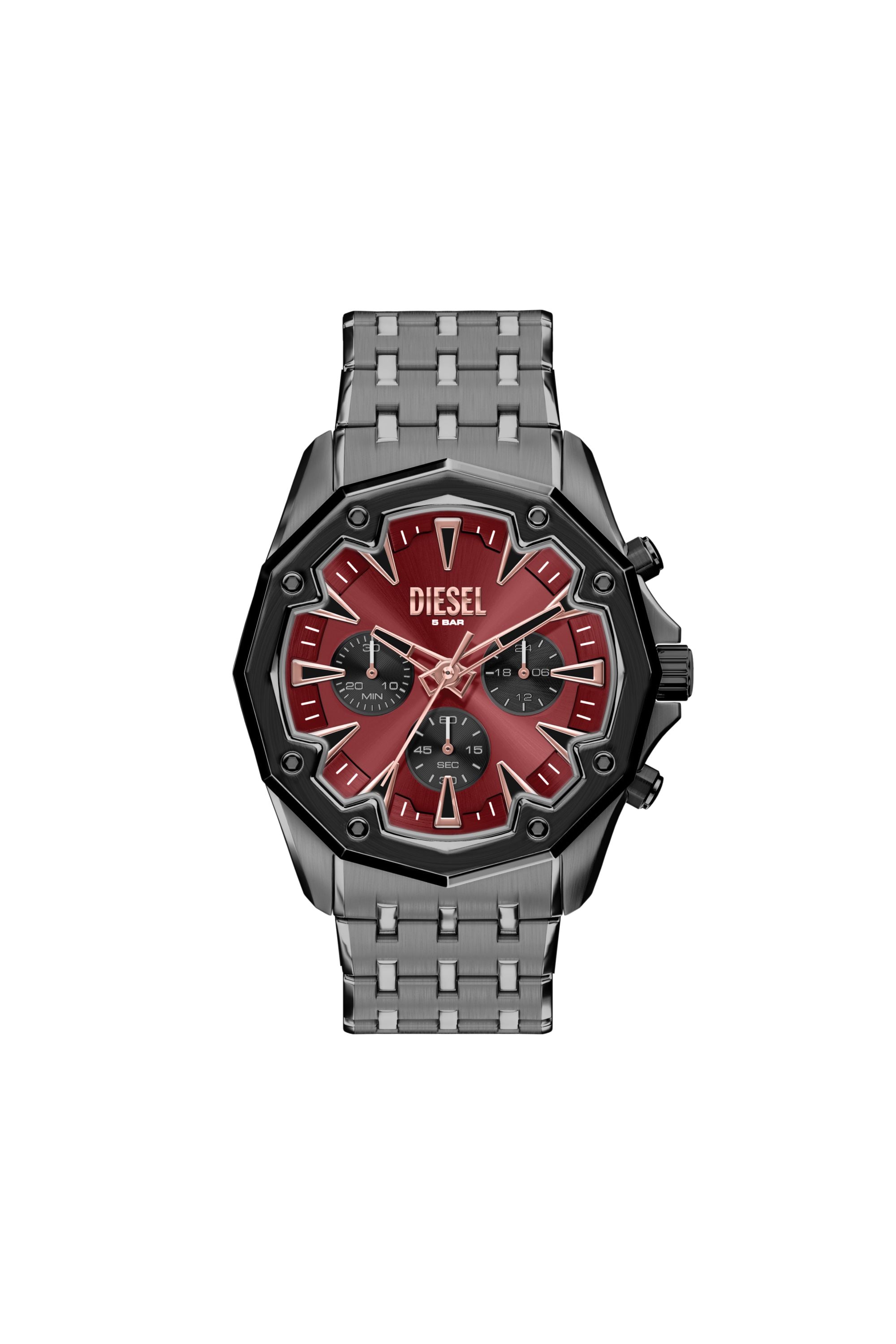 Diesel - DZ4715 WATCH, Herren Stinger Uhr aus Edelstahl in Gunmetal-Optik in Dunkelgrau - 1