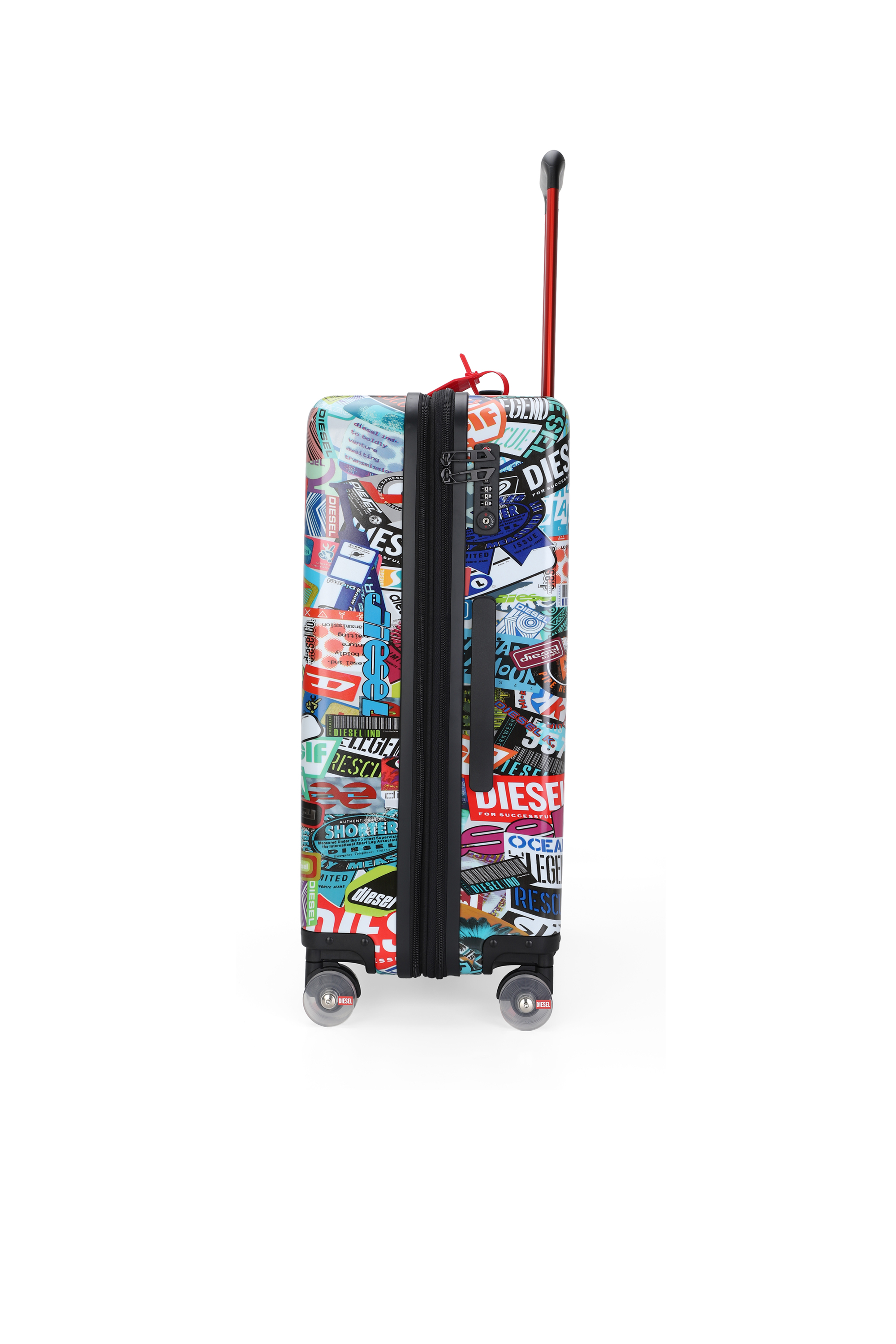 Diesel - DIESEL PC PRINTED TROLLEY-STICKERS- DSL0, Valigia stile sticker taglia M Unisex in Multicolor - 3