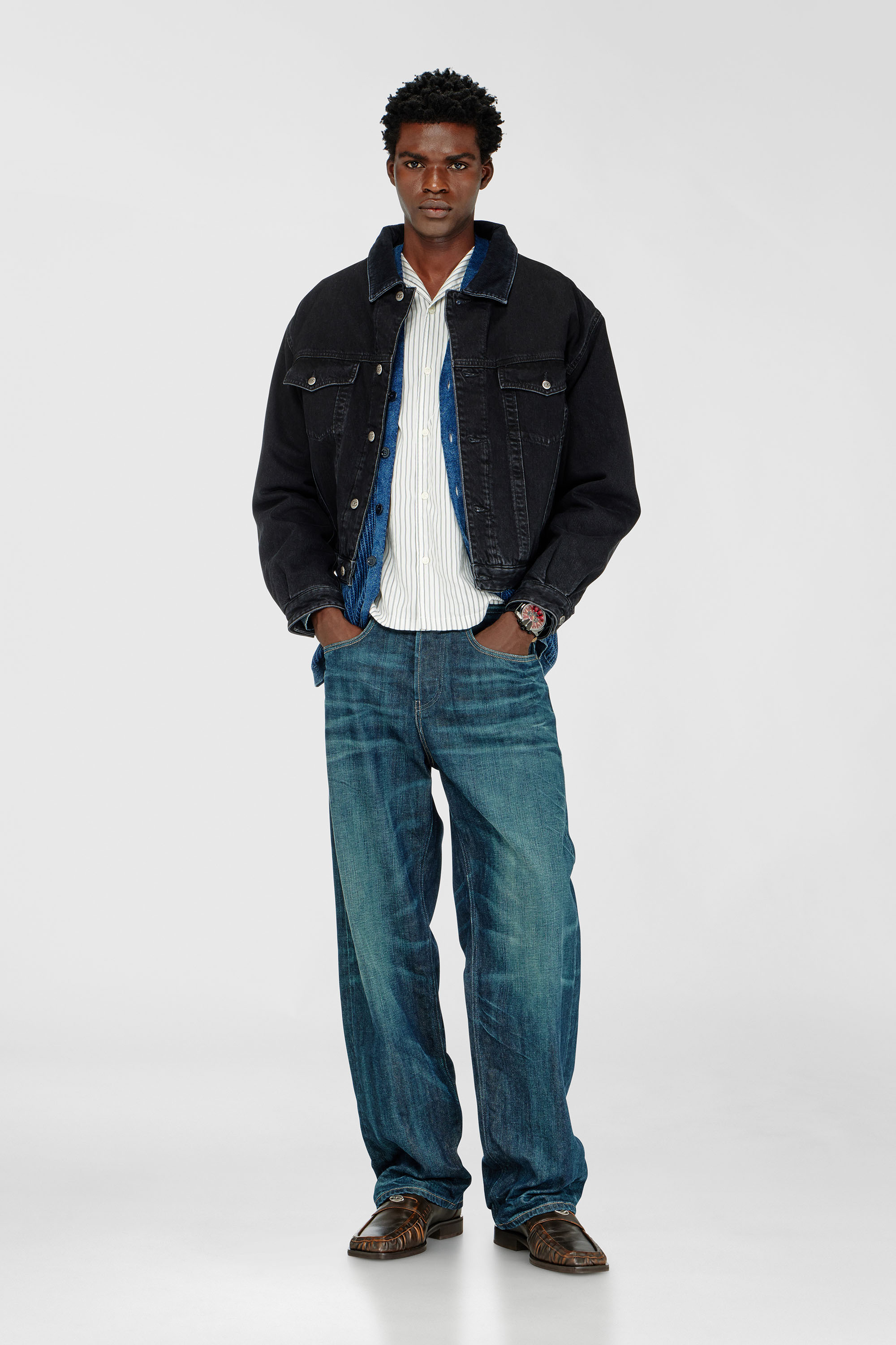 Diesel - D-RANGER-T, Unisex Gesteppte Truckerjacke aus Denim in Schwarz - 2