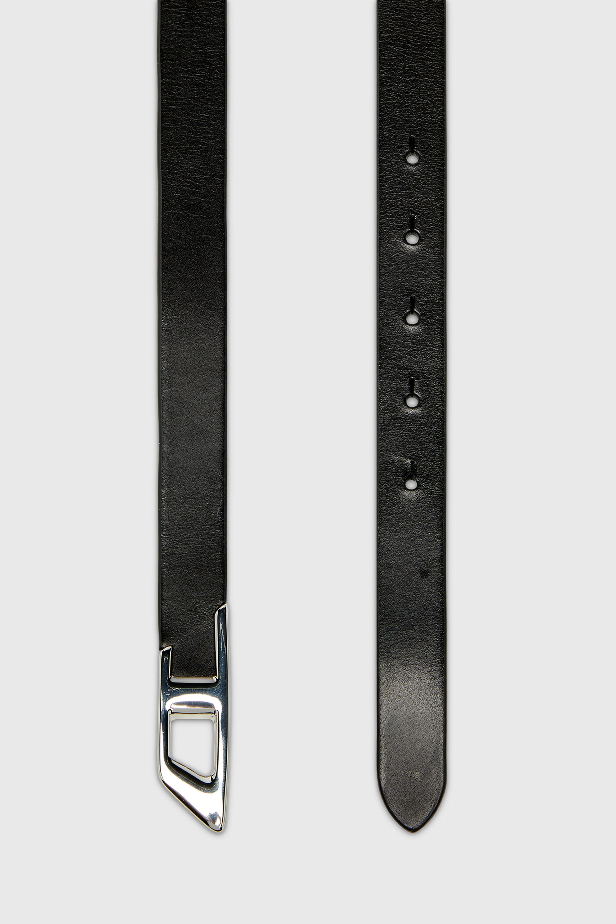 Diesel - B-D LOGO 2.0 20, Ceinture 2 cm en cuir avec boucle m&eacute;tallique D Femme in Noir - 2