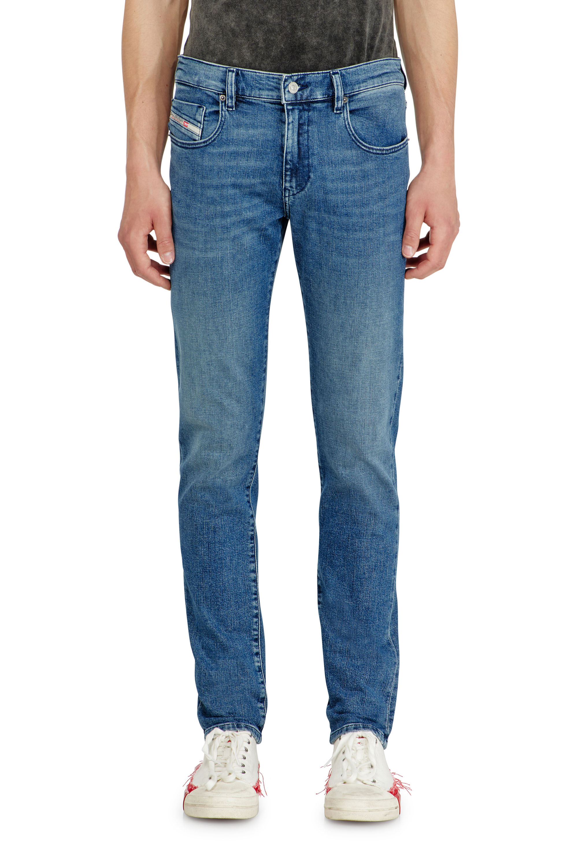 Diesel - Slim Jeans 2019 D-Strukt 0HDBK Homme, Bleu moyen - Image 4