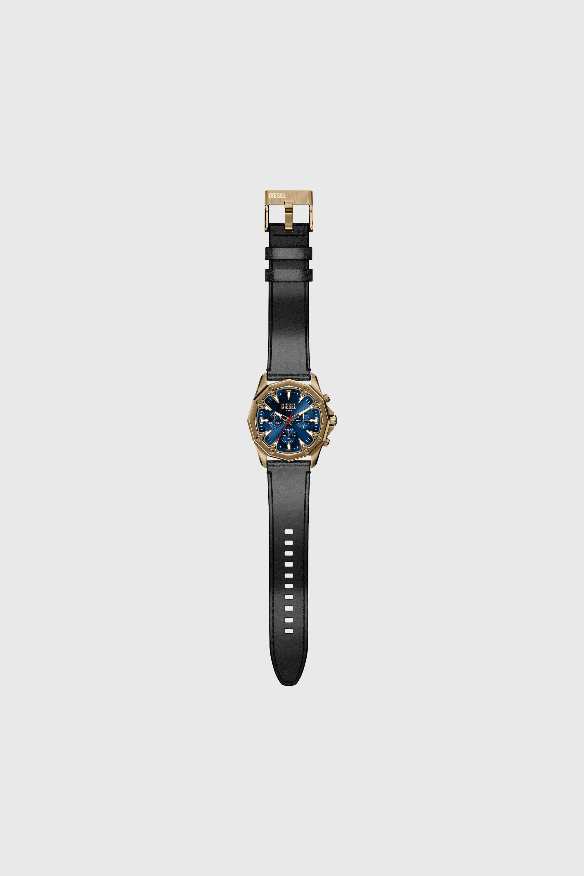 Diesel - DZ4733 WATCH, Herren Stinger Uhr mit Lederarmband in Altgoldoptik in Schwarz - 2