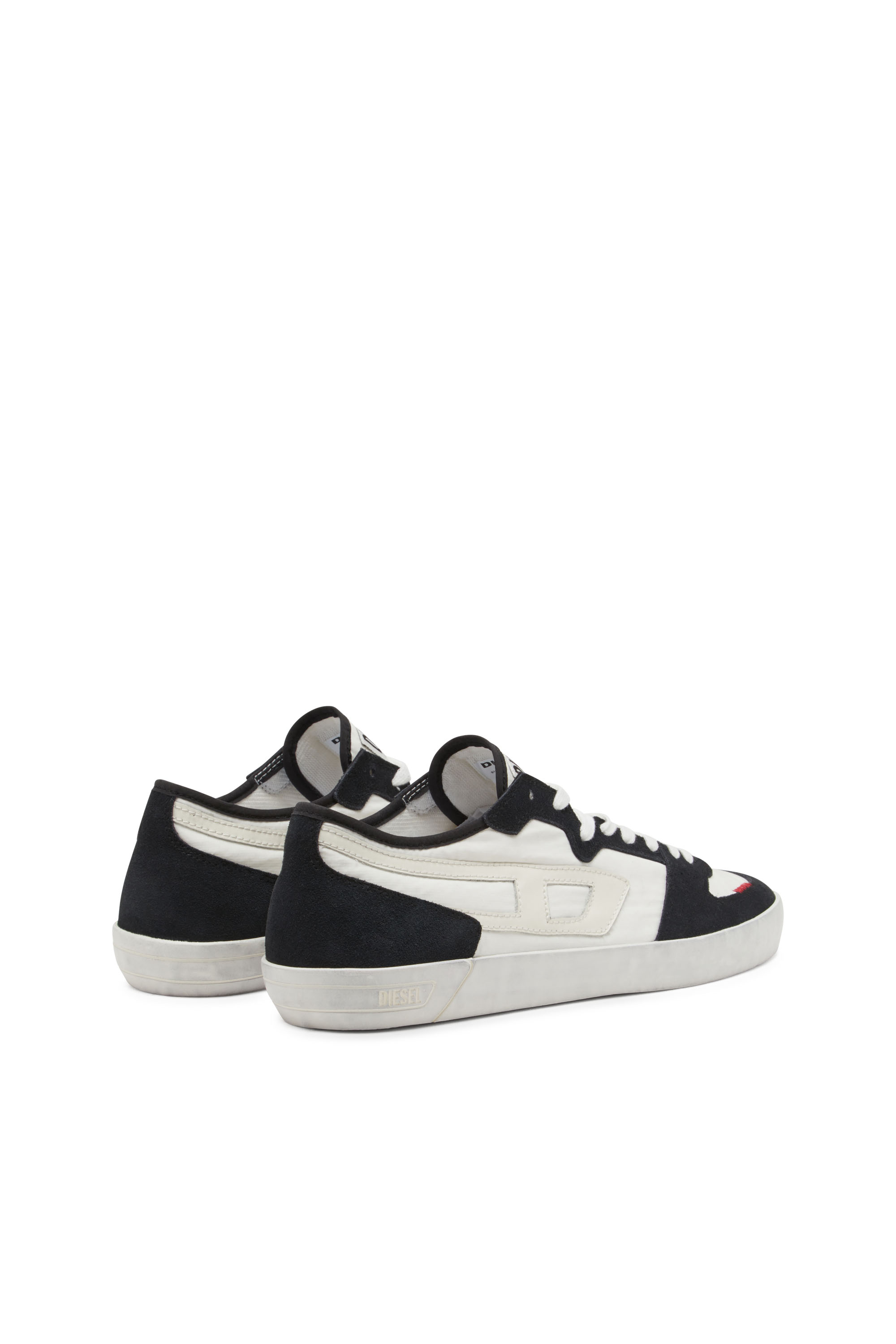 Diesel - S-LEROJI D-1 LOW, Sneakers en ripstop matelassé et cuir suédé Homme in Polychrome - 3