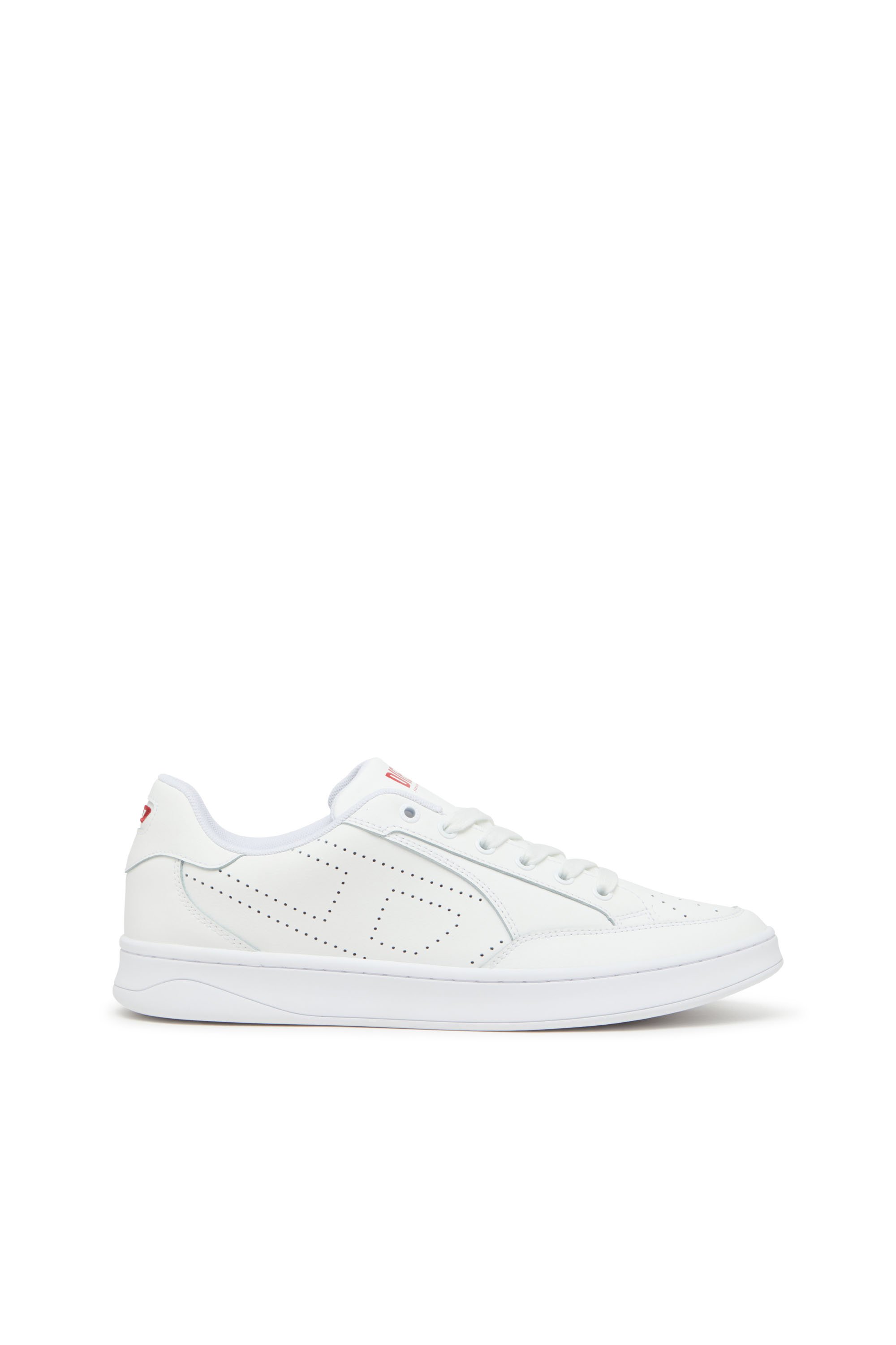 Diesel - S-DAKOTA LOW, S-Dakota-Sneaker in pelle con logo perforato Uomo in Bianco - 1