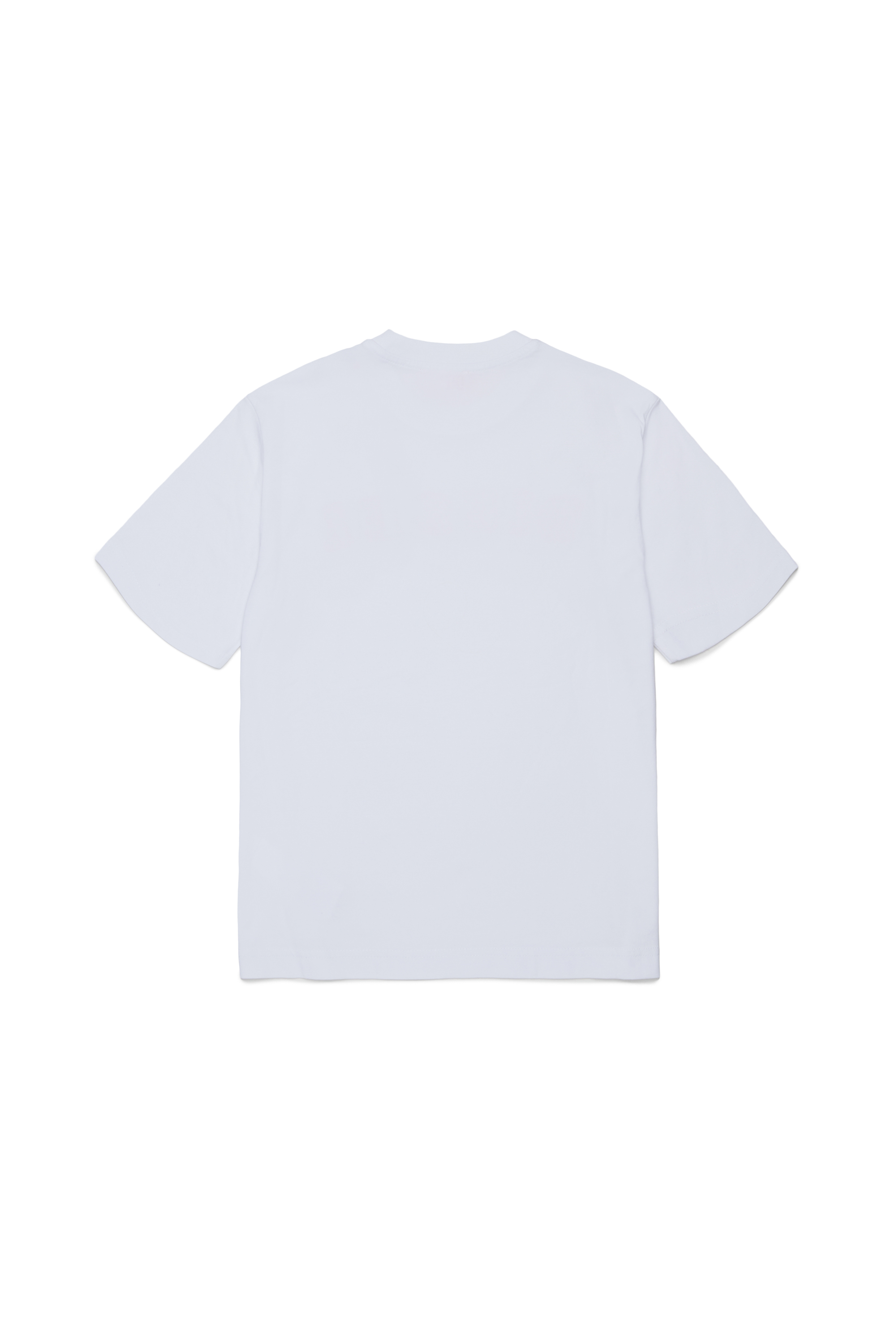 Diesel - TJEANS OVER, T-shirt en coton avec logo effet effiloch&eacute; Homme in Blanc - 2