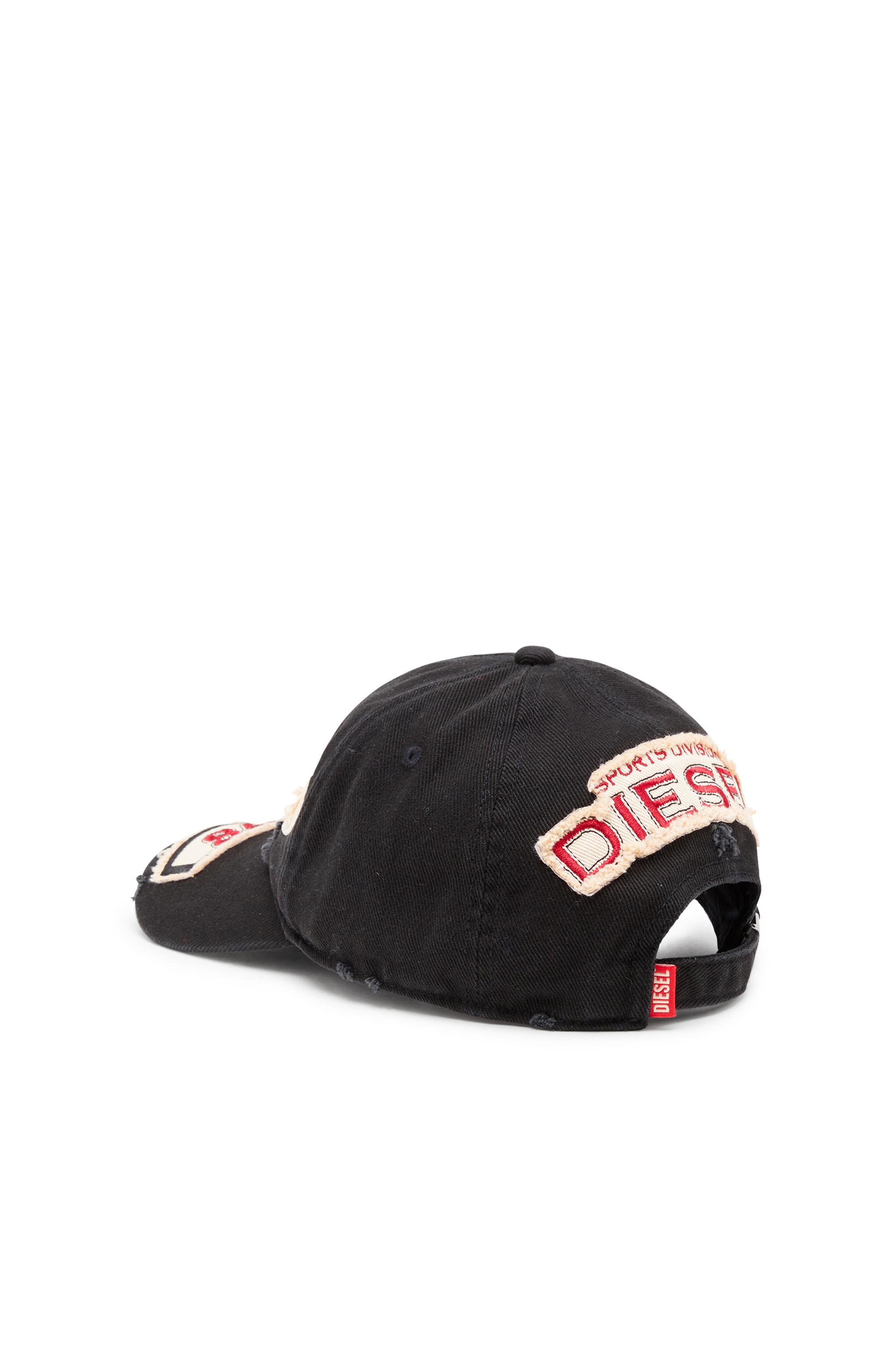 Diesel - C-BRAFF, Cappello da baseball con patch ricamate Uomo in Nero - 2