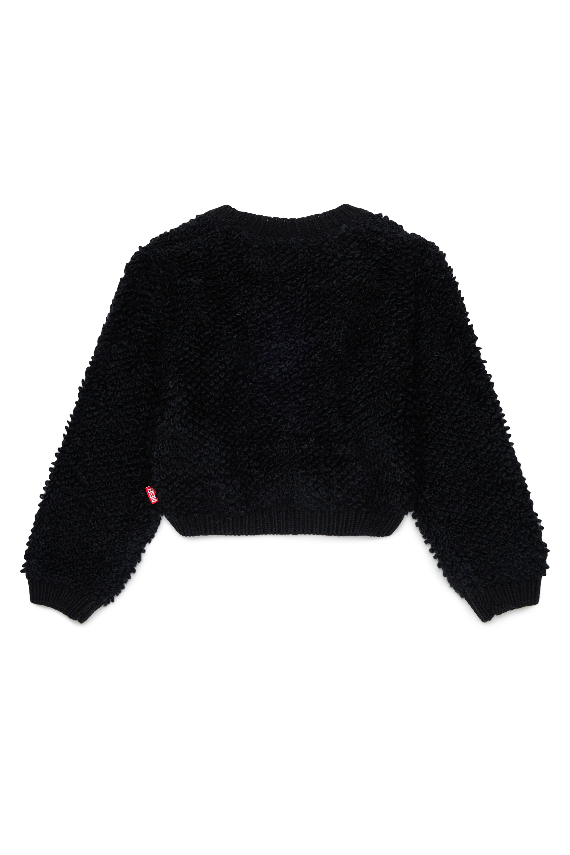 Diesel - KRIM, Cardigan zipp&eacute; en maille boucl&eacute; textur&eacute;e Femme in Noir - 2