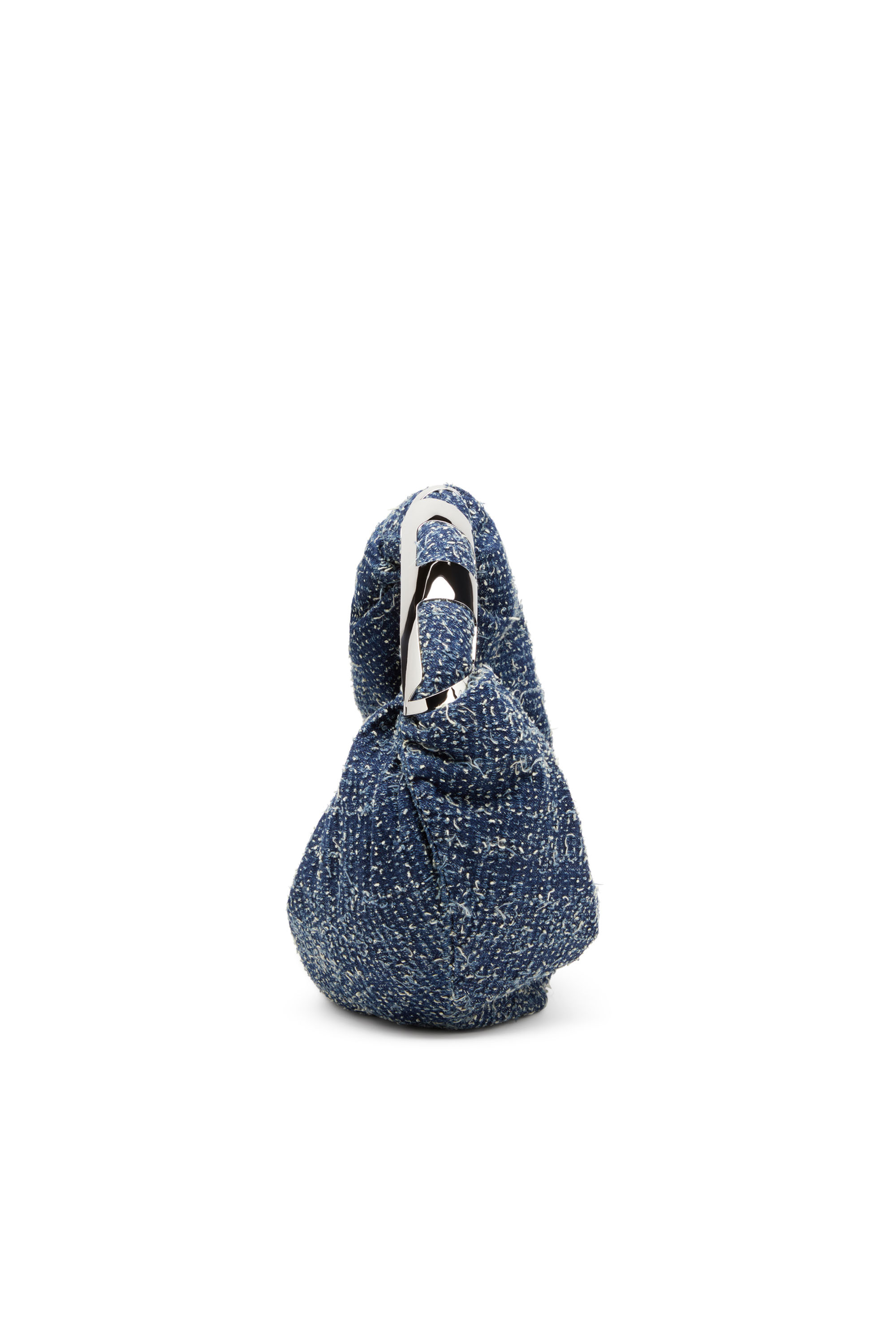 Diesel - GRAB-D HOBO S, Grab-D S-Sac hobo en denim boucl&eacute; Femme in Bleu - 5