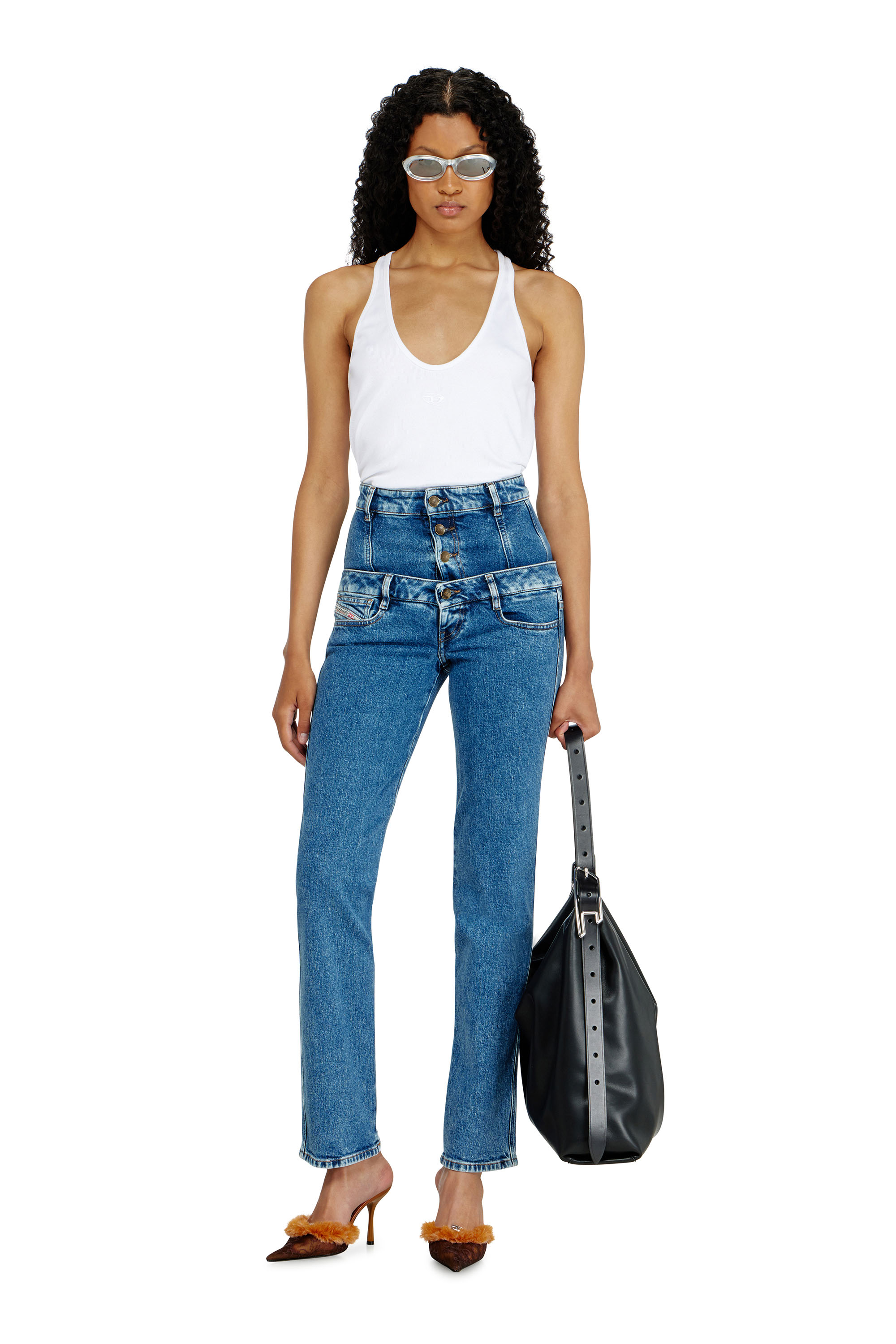 Diesel - Damen Slim Jeans D-Fynora 007EU, Mittelblau - 1