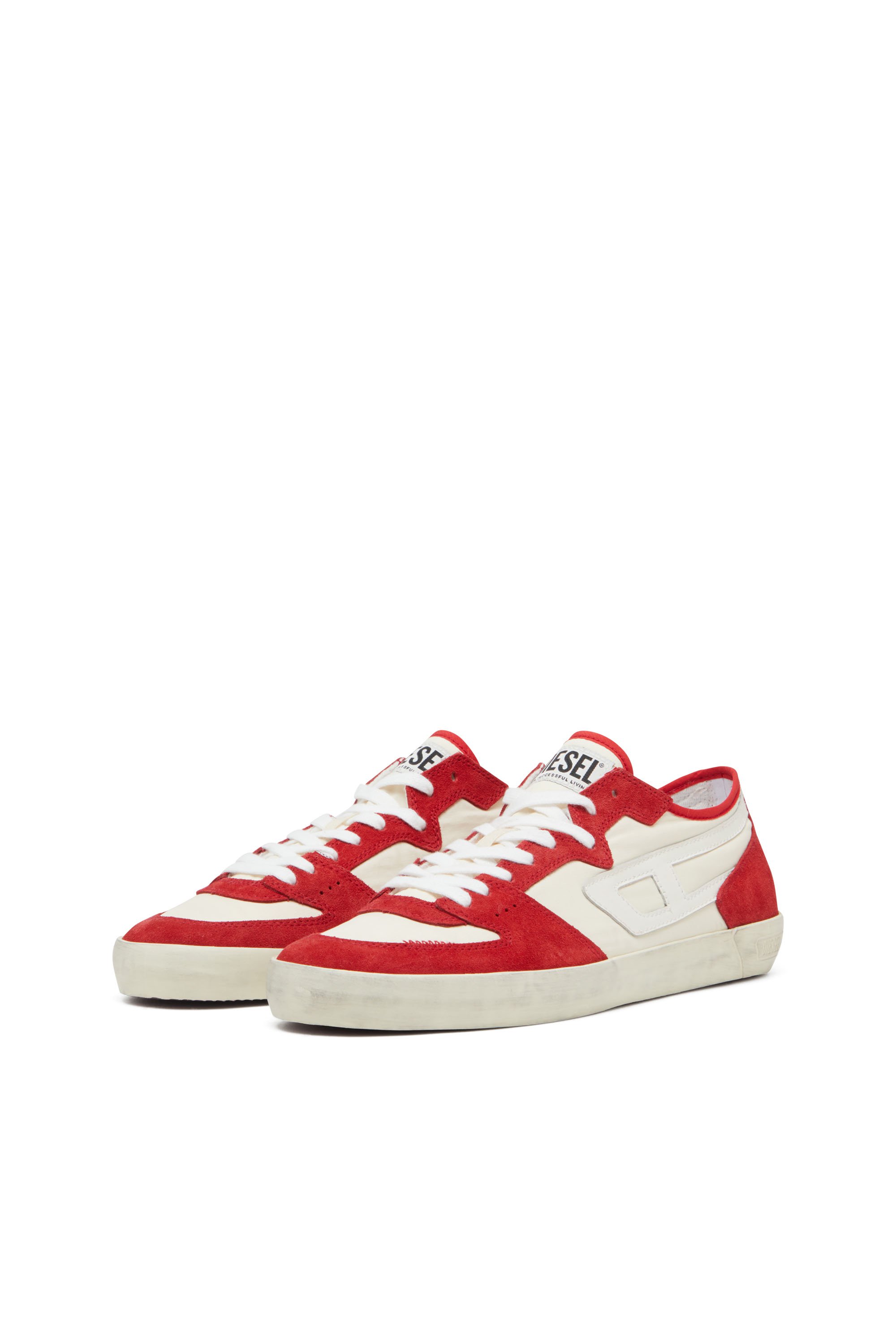 Diesel - S-LEROJI D-1 LOW, Sneakers en ripstop matelassé et cuir suédé Homme in Polychrome - 8