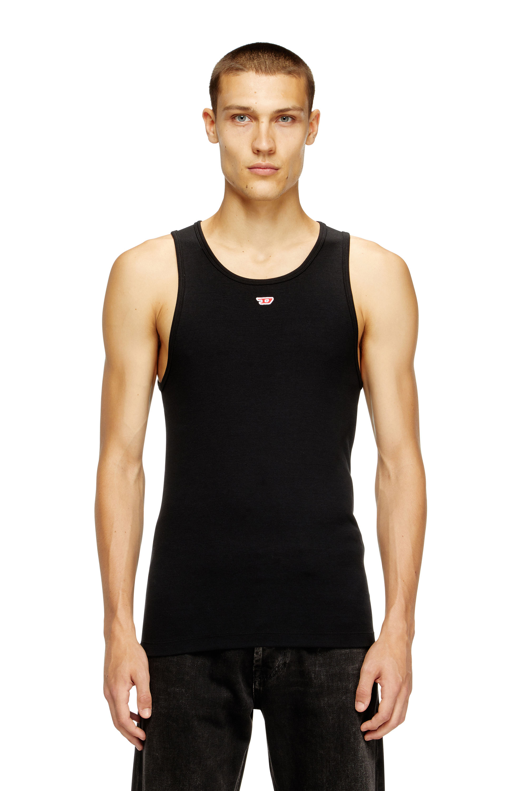 Diesel - T-LIFTY-D, Canotta con mini logo D applicato Uomo in Nero - 1