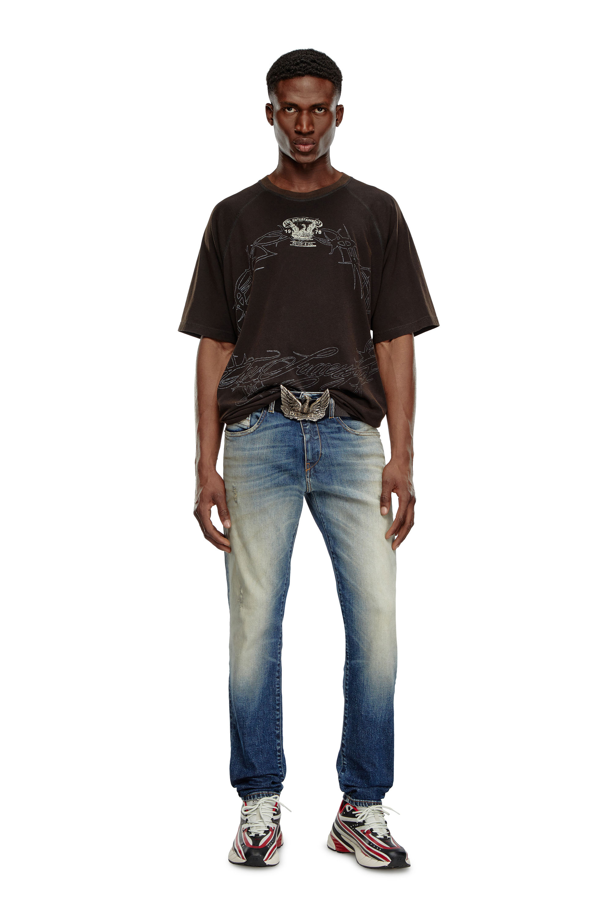 Diesel - Slim Jeans 2019 D-Strukt 09J64 Homme, Bleu Foncé - Image 2