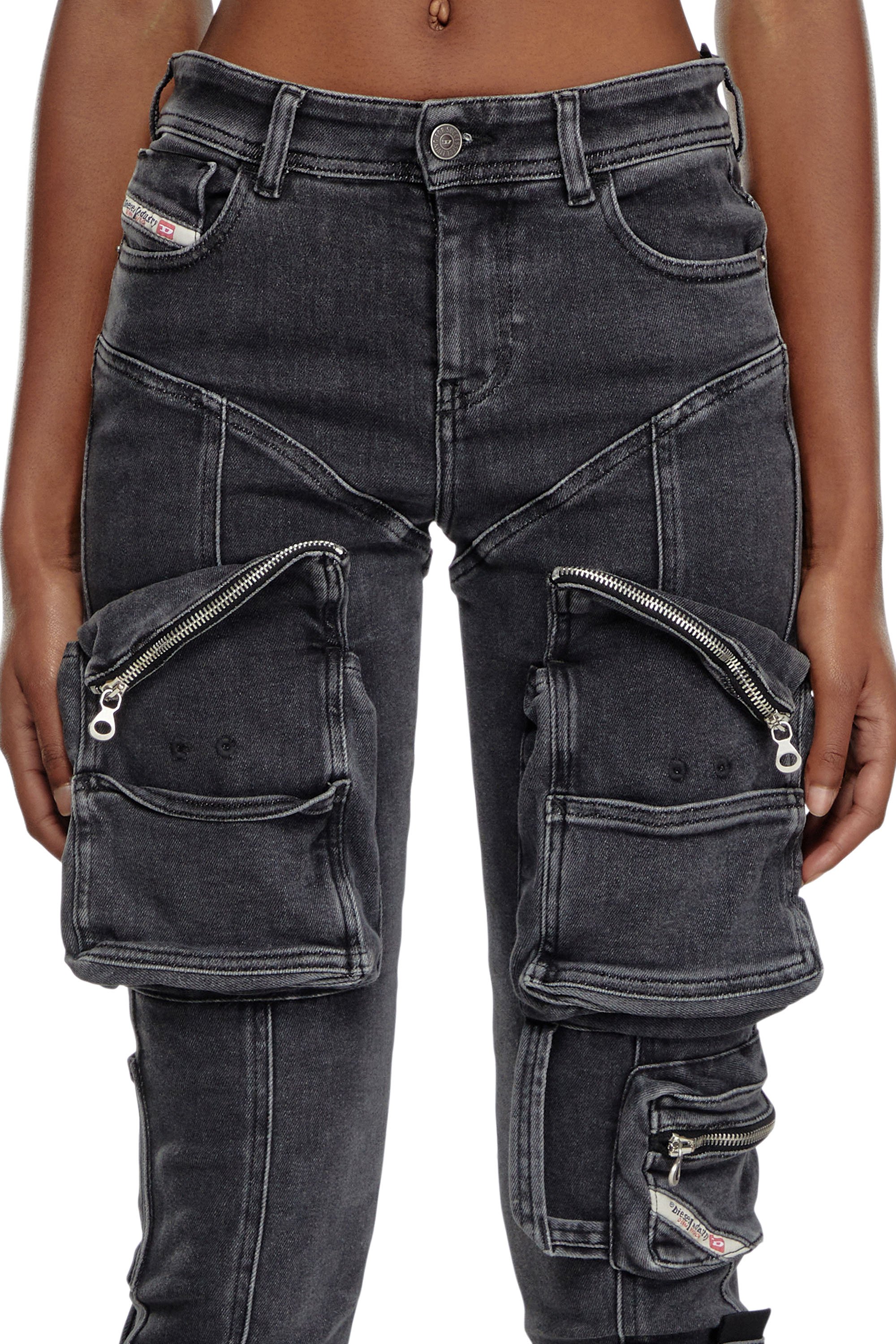 Diesel - Woman Super skinny Jeans 1984 Slandy-High 09F27, Black/Dark grey - Image 3