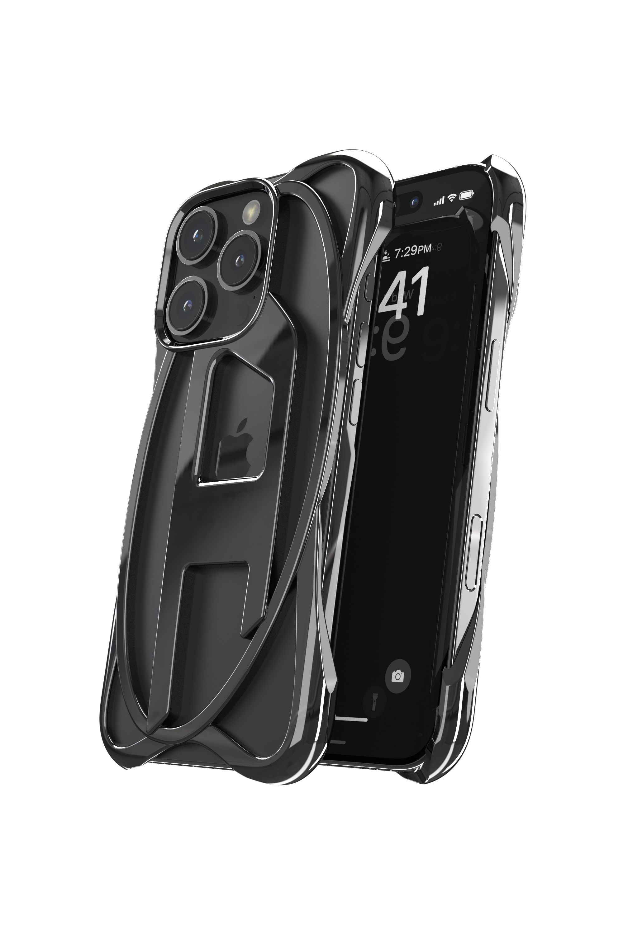 Diesel - 60268 CAGED D CASE, Coque Caged D iPhone 16 Pro Mixte in Noir - 3