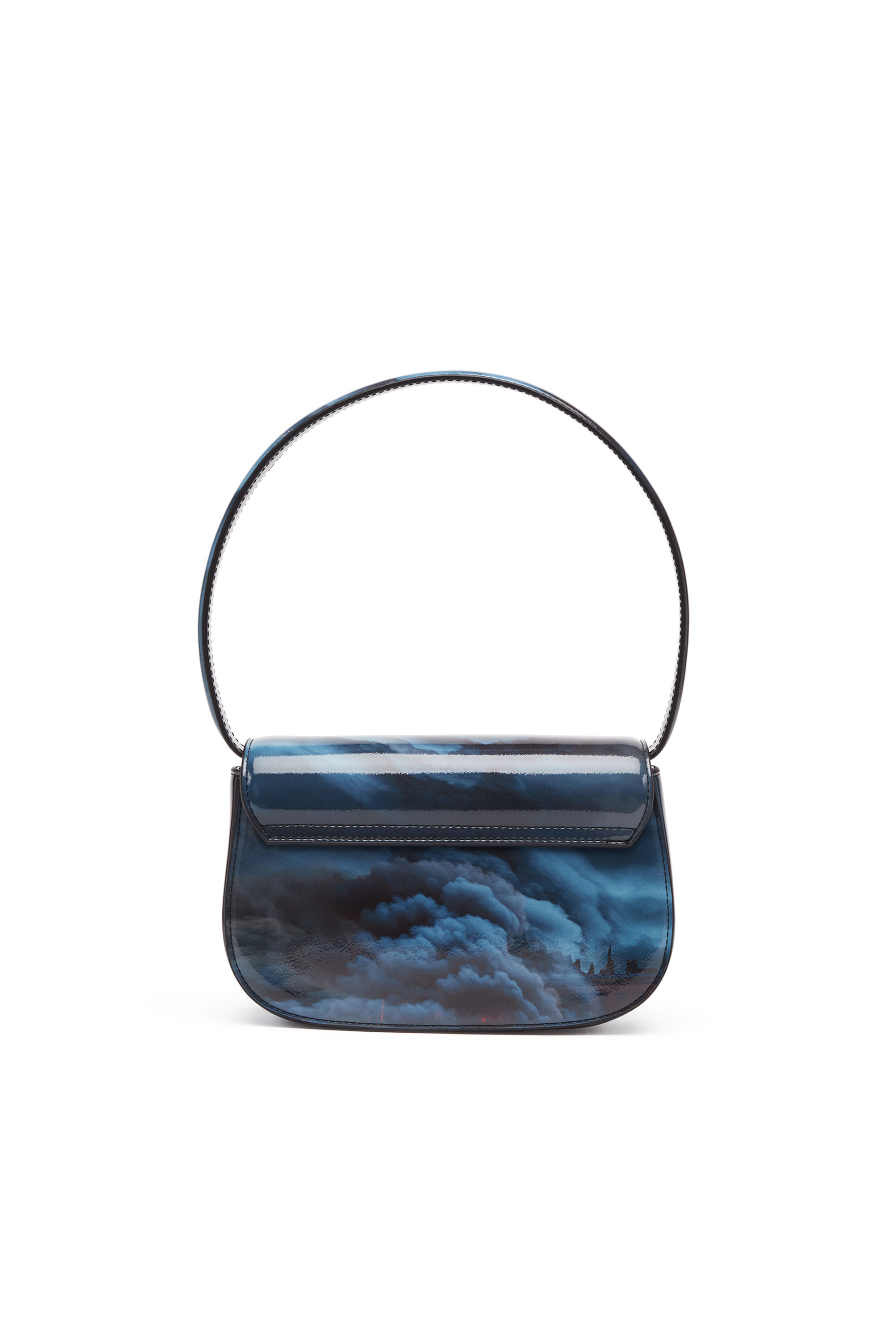 Diesel - 1DR, Damen 1DR-Ikonische Schultertasche mit Feuer-Print in Blau/Rot - 2