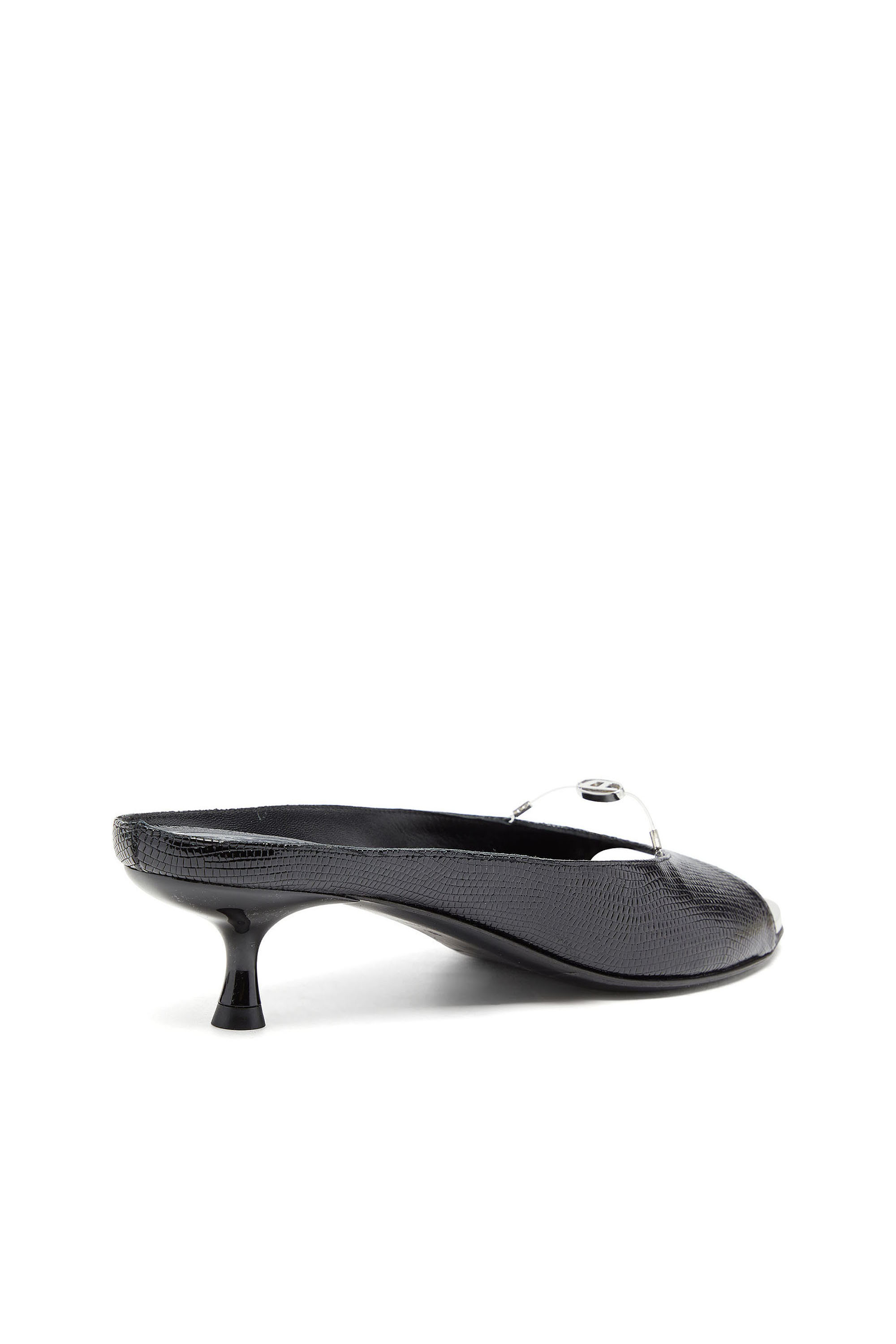 Diesel - D-DIAM'S-SA-40, D-Diam's - Mule en cuir avec Oval D flottant Femme in Noir - 5