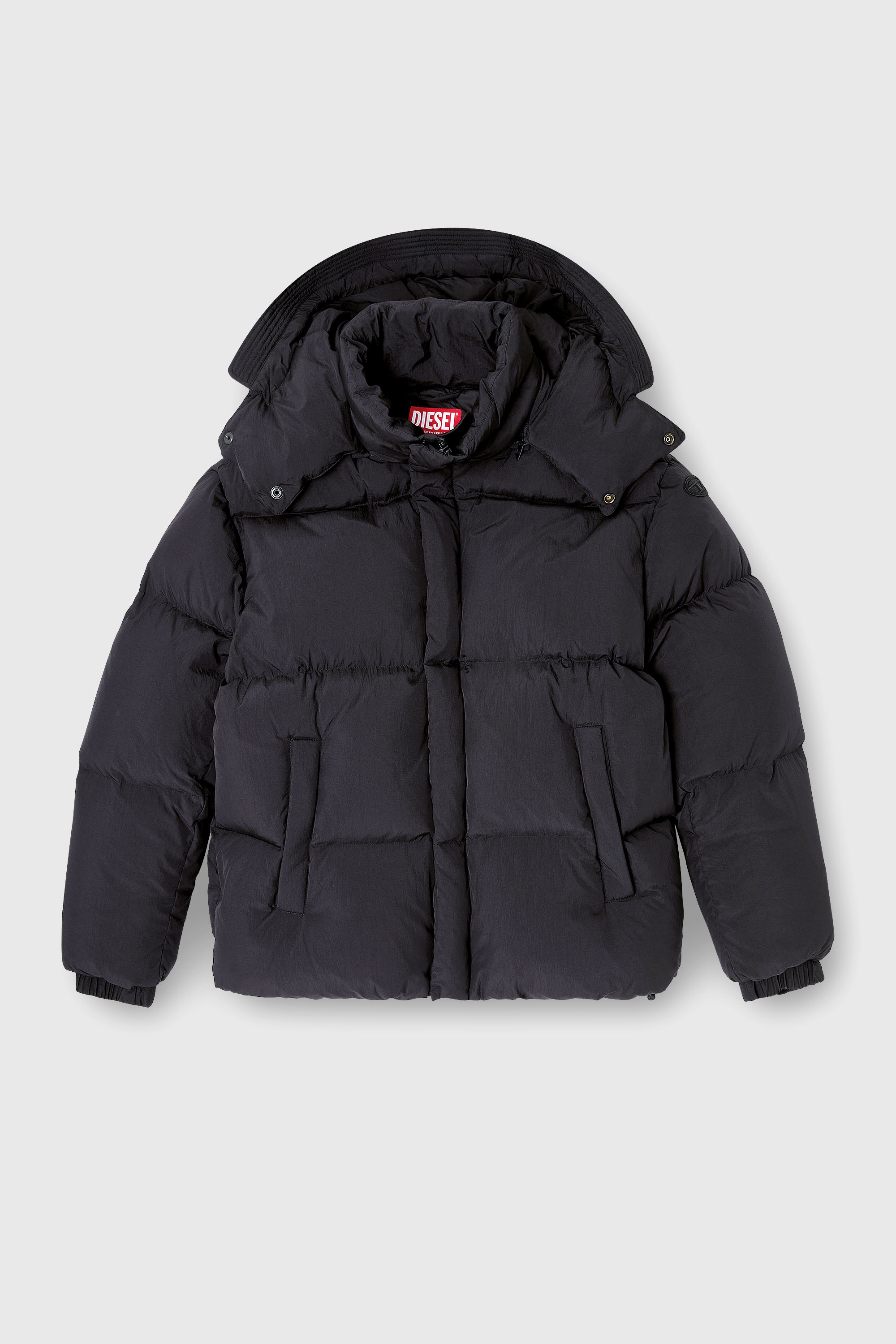 Diesel - W-ROLFYS-WRD, Herren Gesteppte Daunenjacke aus ViralOff&reg; Taslan in Dunkelgrau - 2