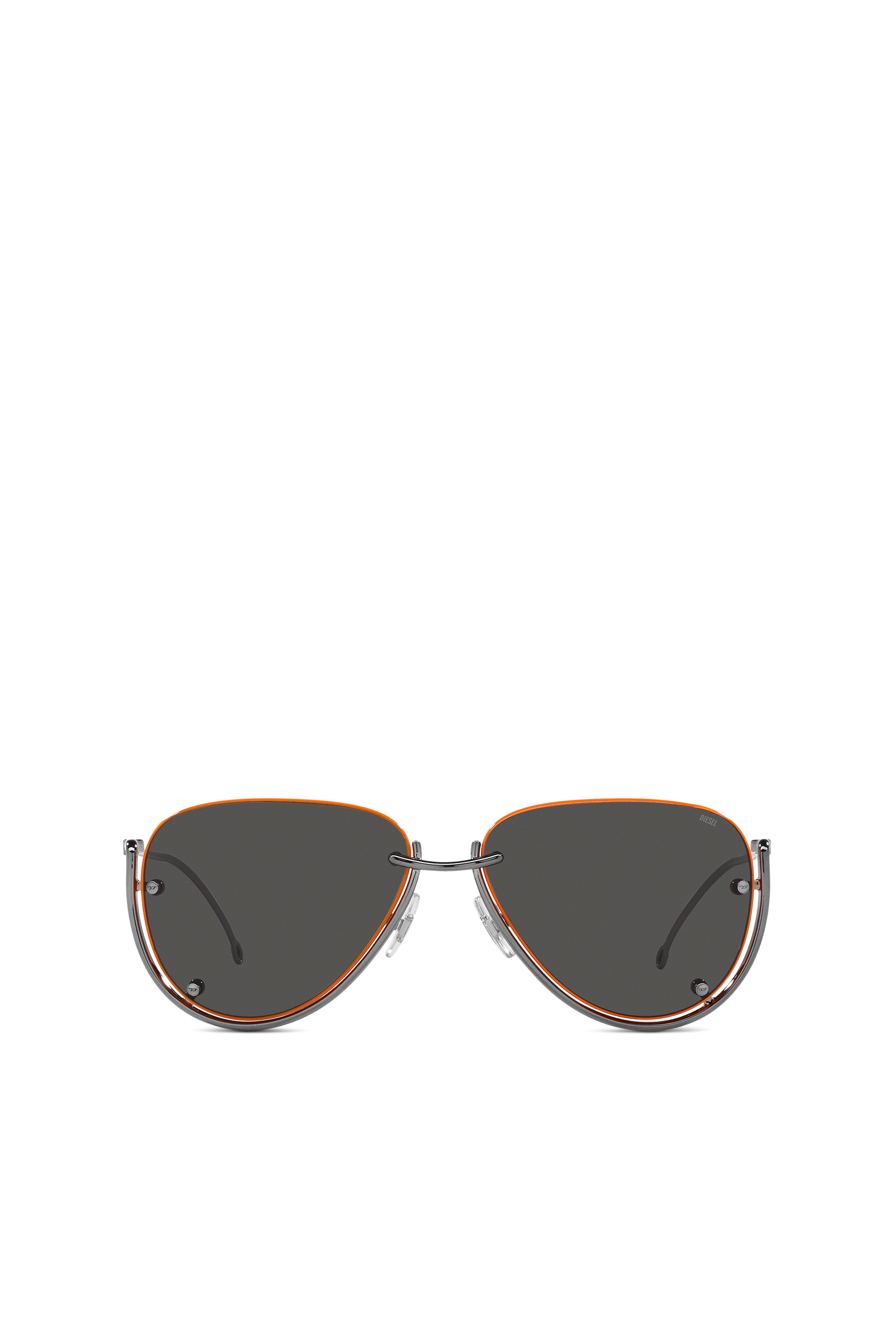 Diesel - 0DL1003, Unisex Brille in Pilotenform in Schwarz/Orange - 1