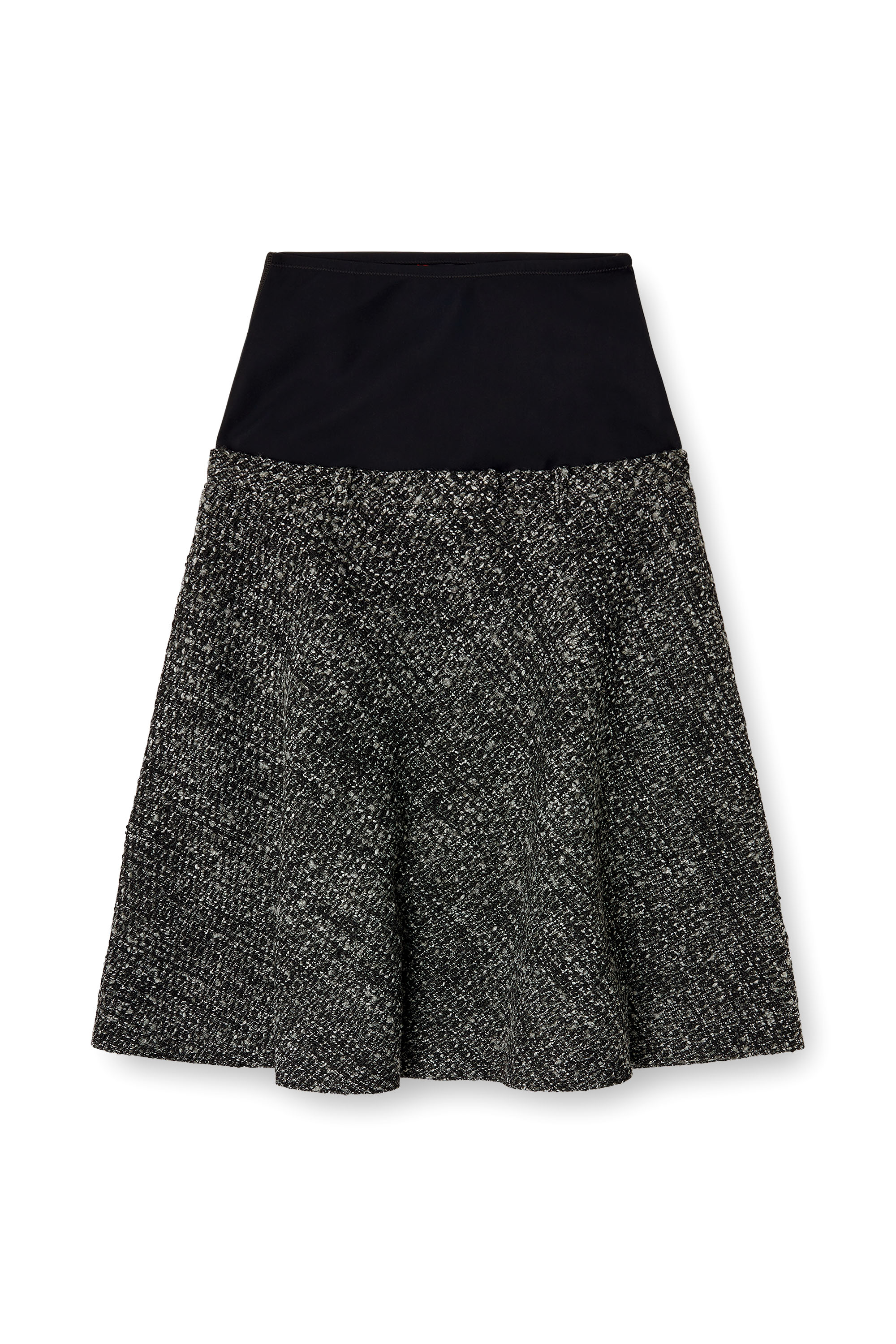 Diesel - O-GRACE, Damen Bouclé-Rock mit Stretch-Bund in Schwarz - 3
