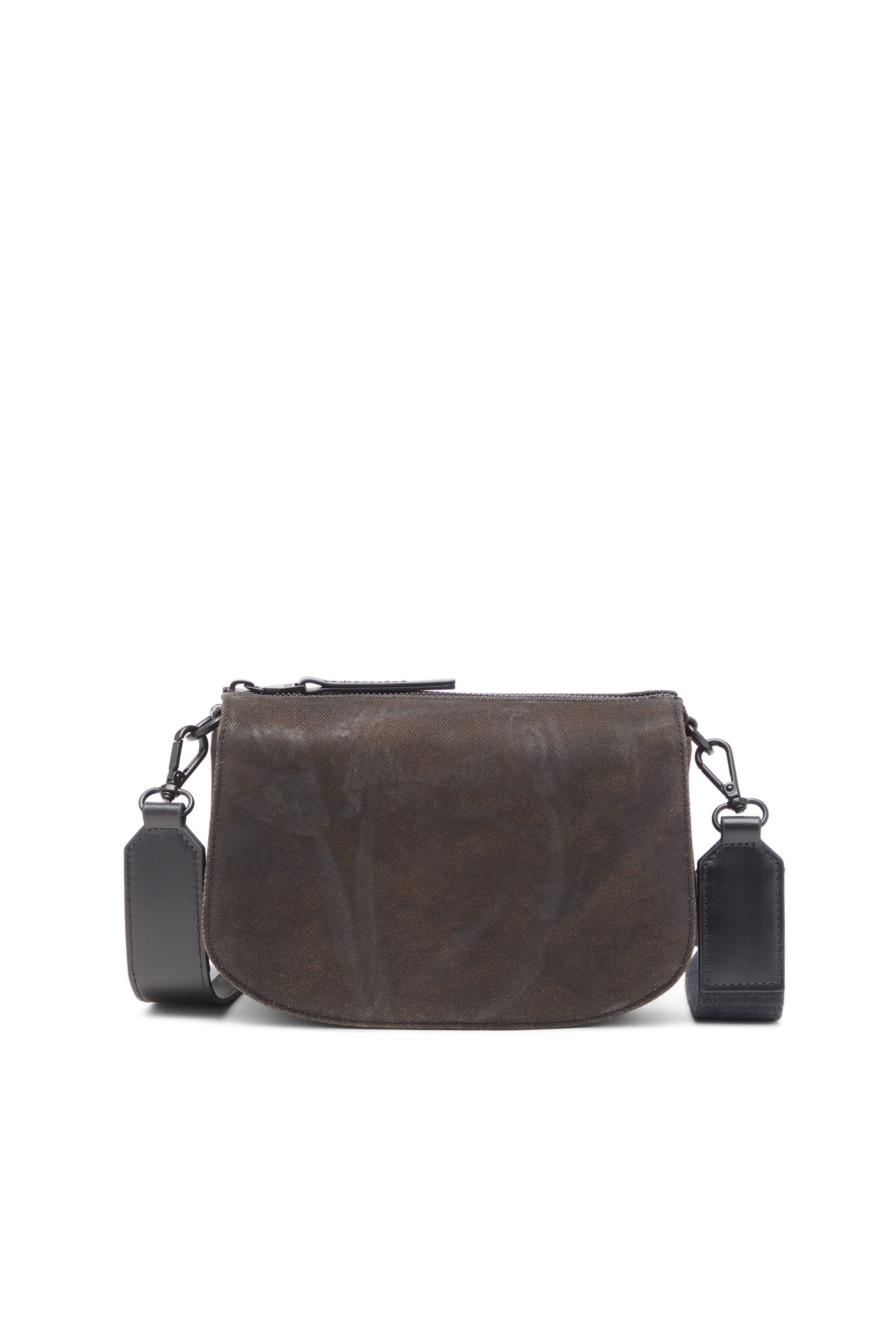 Diesel - 1DR CAMERA BAG, Camera bag in denim flock Uomo in Nero - 2