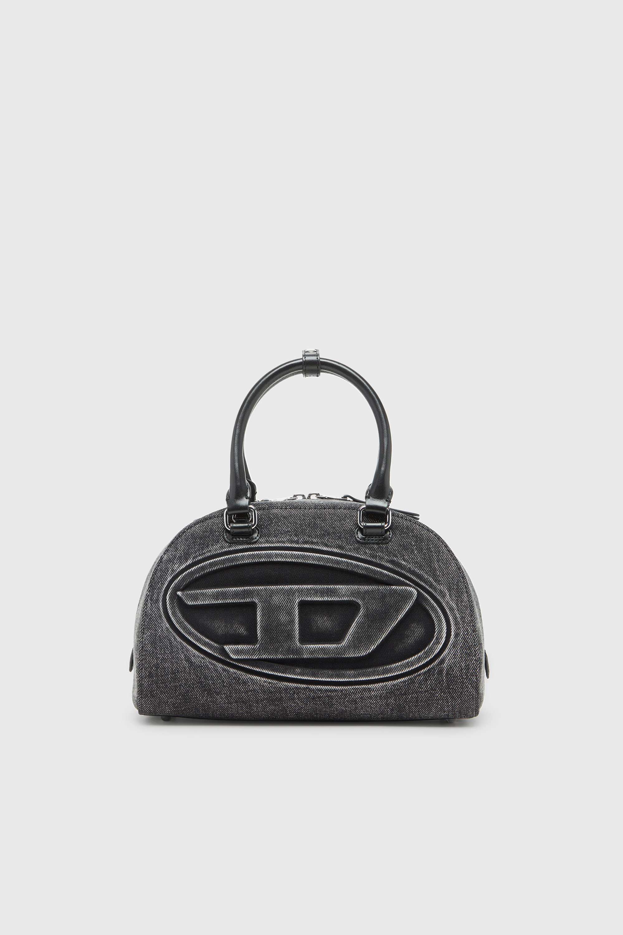 Diesel - 1DR DOME TOP HANDLE, 1DR Dome-Sac bowling en denim d&eacute;lav&eacute; Femme in Gris - 2