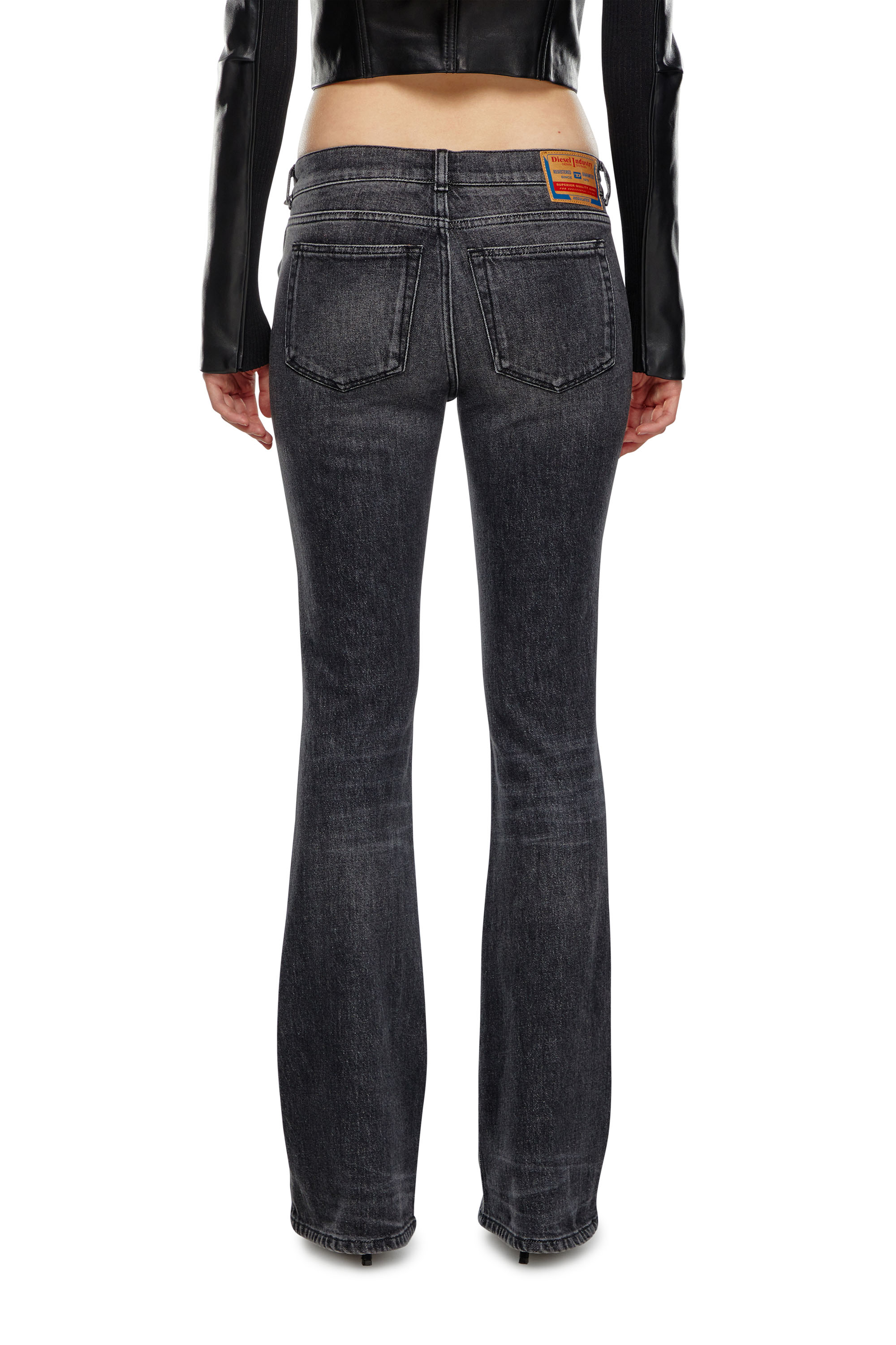 Diesel - 1969 D-Ebbey 0CKAH Bootcut and Flare Jeans, Nero/Grigio scuro - Image 4