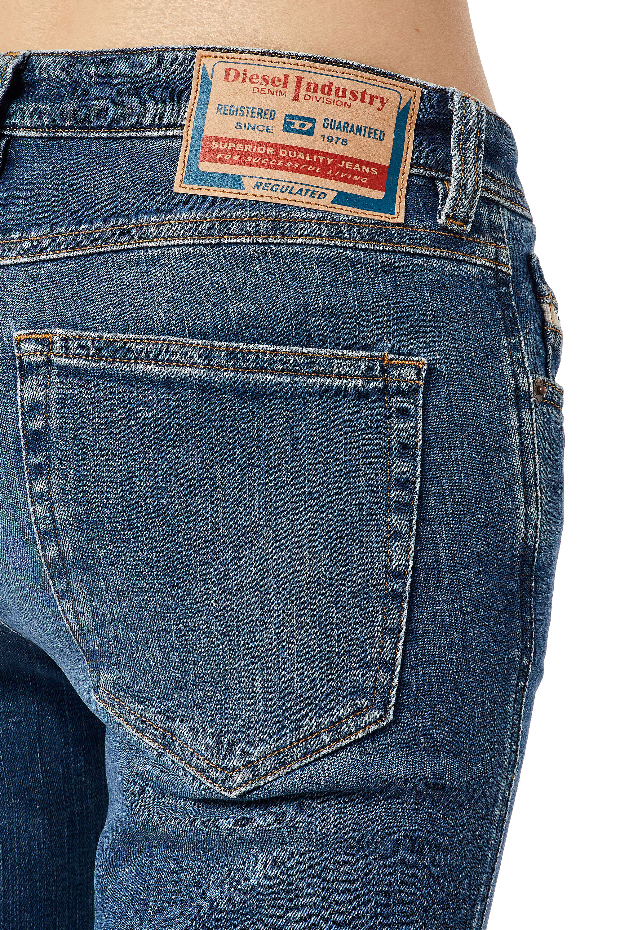 Diesel - 2015 BABHILA 09C59 Skinny Jeans, Blu medio - Image 4
