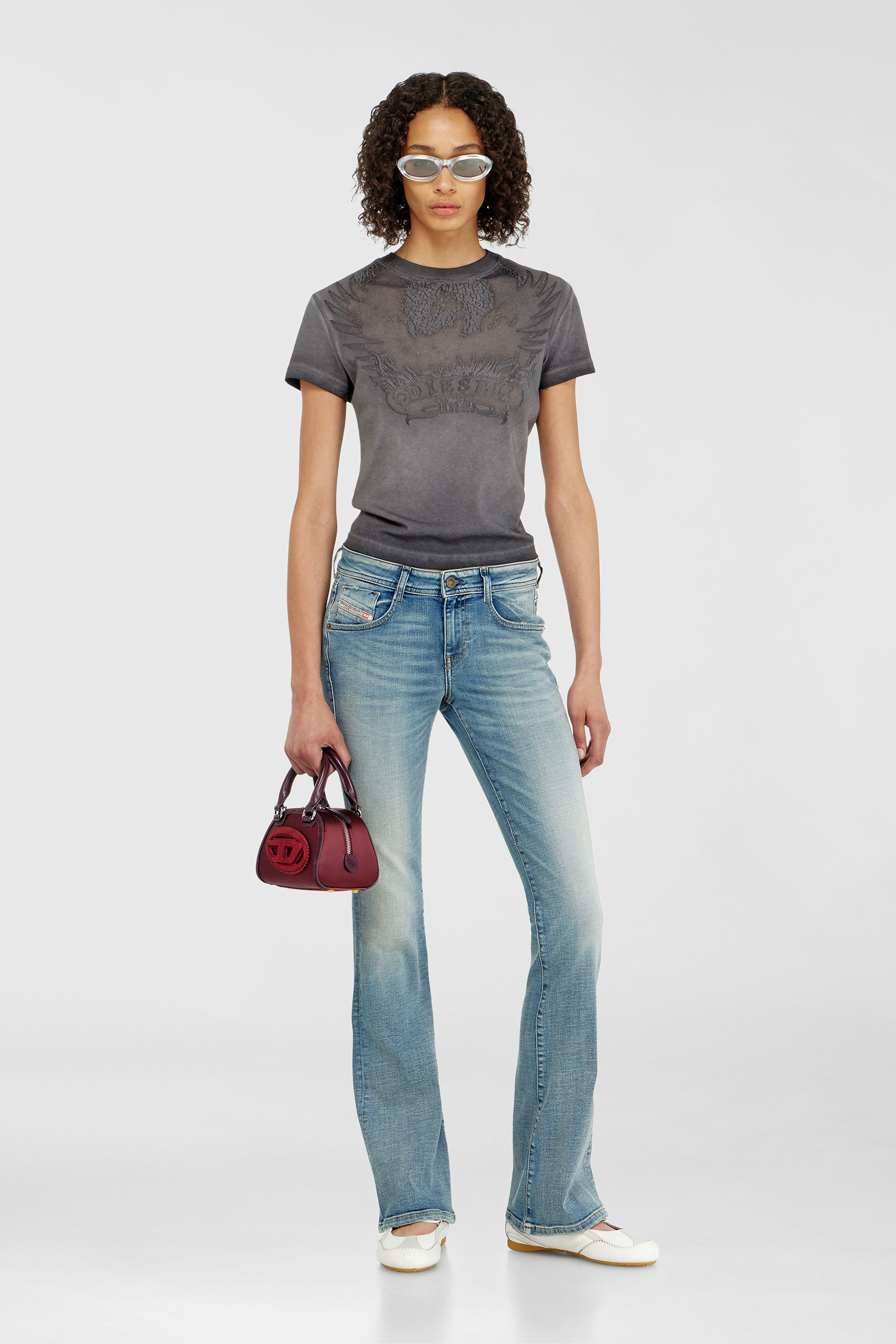 Diesel - Bootcut Jeans 1969 D-Ebbey 09P42 Donna, Blu Chiaro - Image 2