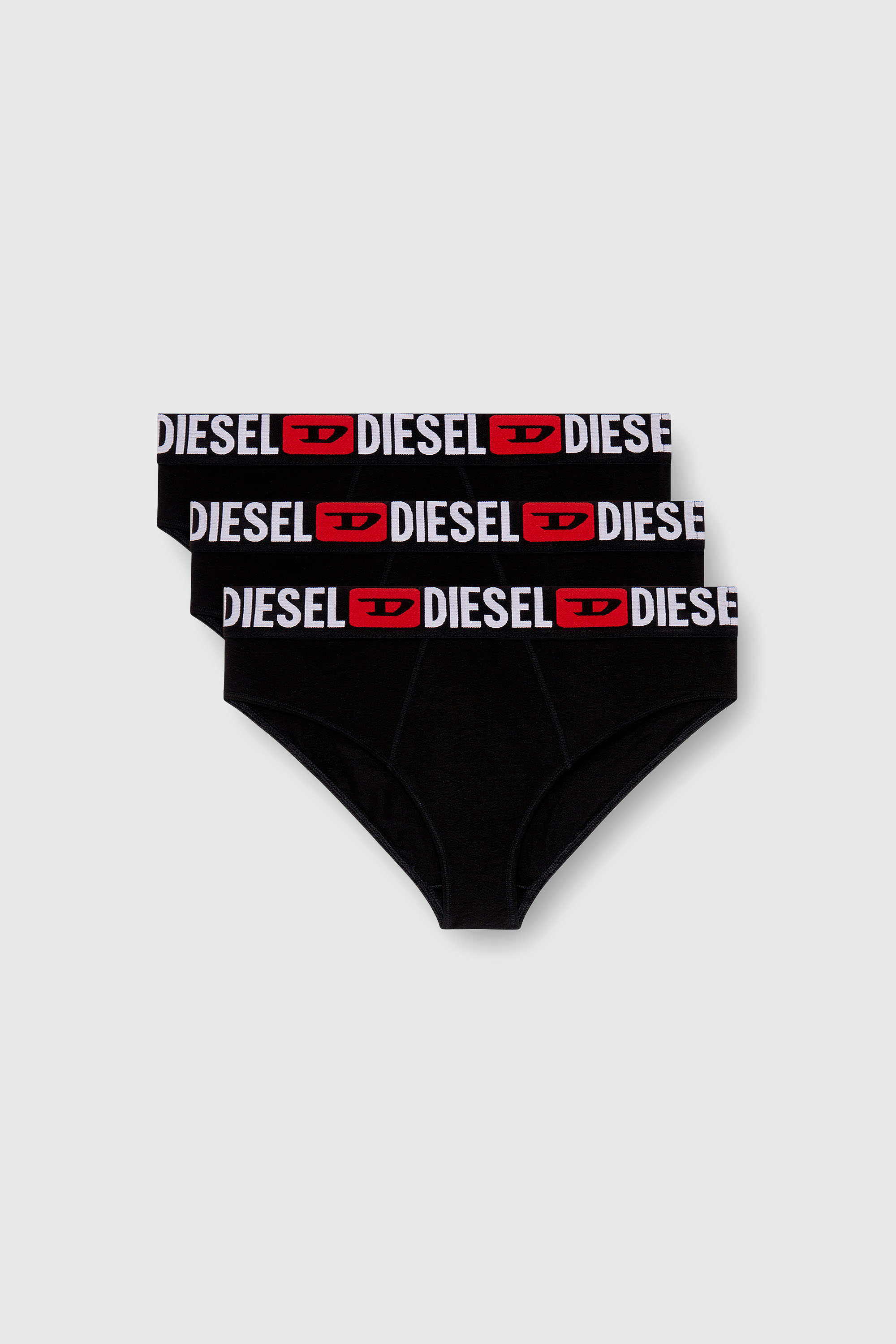 Diesel - UFPN-BLANCA-R-THREEPACK, Set da tre slip a coste a vita alta Donna in Nero - 2